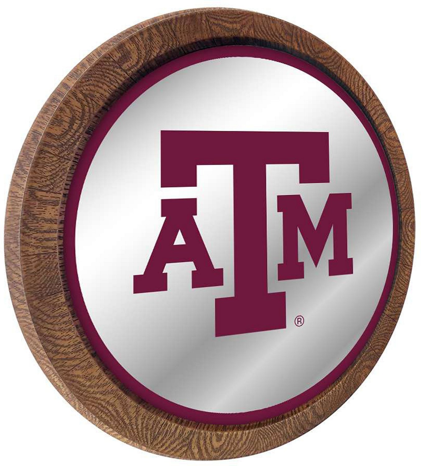 The Fan-Brand Texas A&M University Faux Barrel Top Mirrored Wall Sign - view number 2