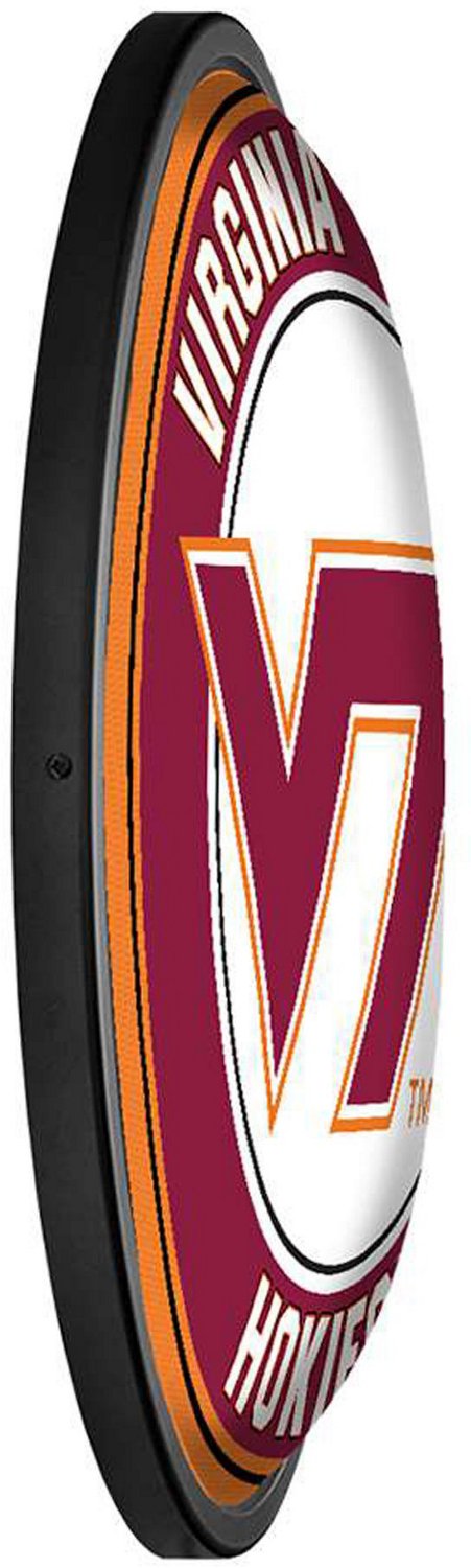 The Fan-Brand Virginia Tech Round Slimline Lighted Wall Sign                                                                     - view number 3