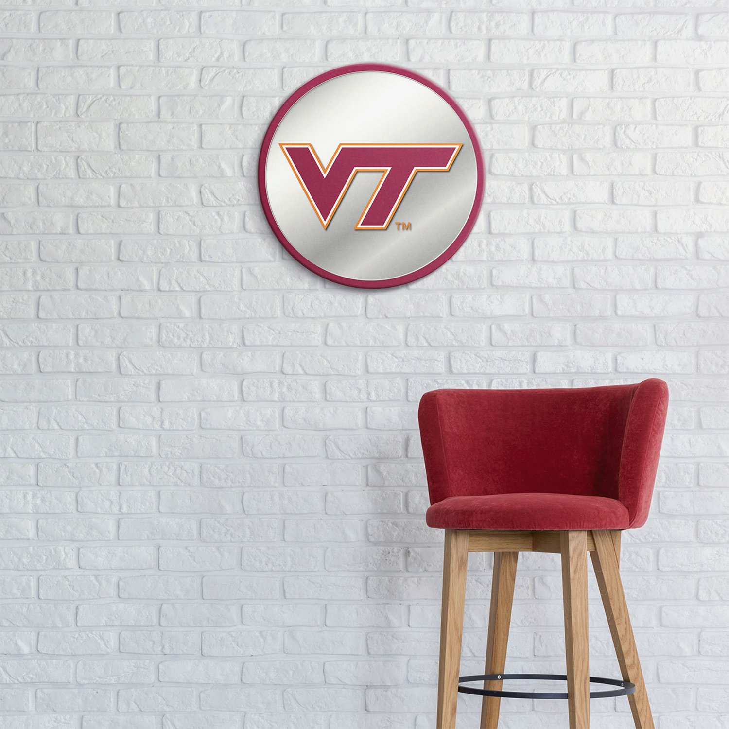 The Fan-Brand Virginia Tech Modern Mirrored Disc Sign - view number 3