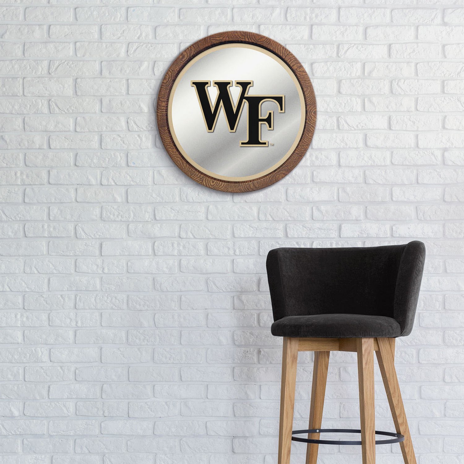 The Fan-Brand Wake Forest University Faux Barrel Top Mirrored Wall Sign - view number 3