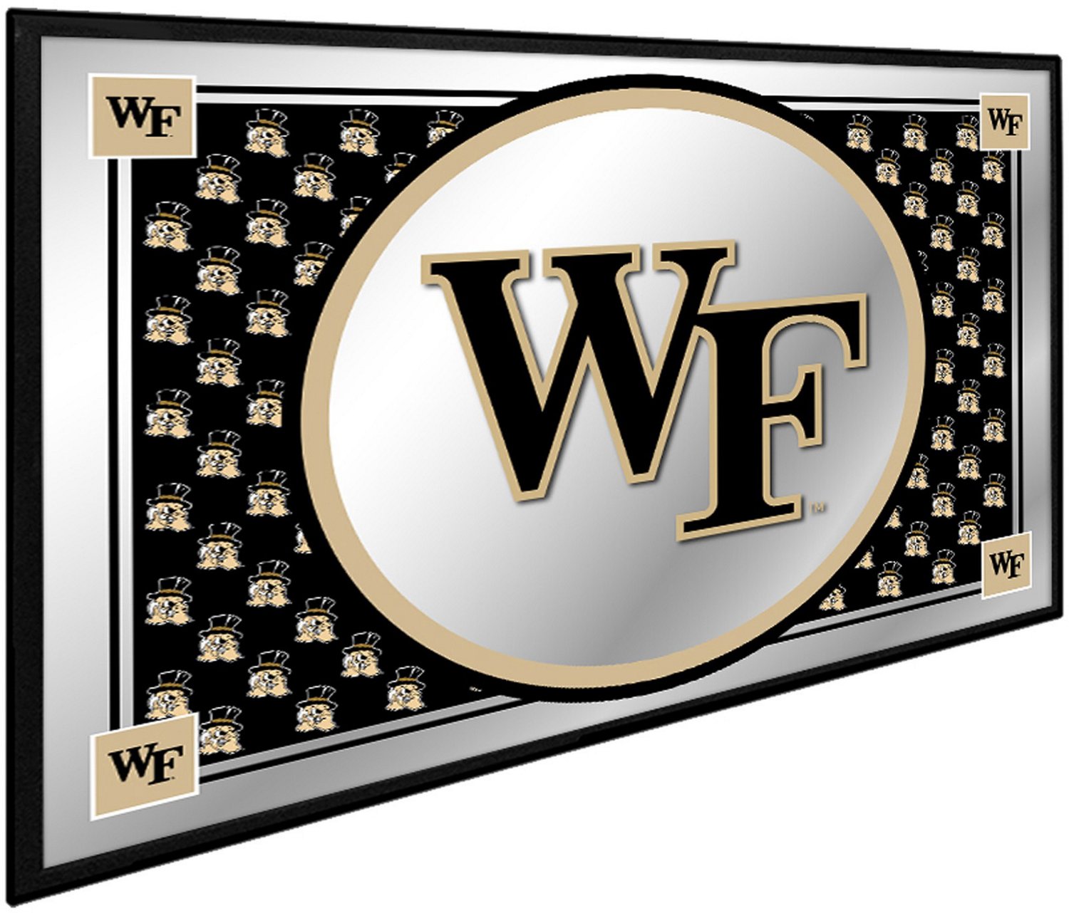 The Fan-Brand Wake Forest University Team Spirit Framed Mirrored Wall Sign - view number 2