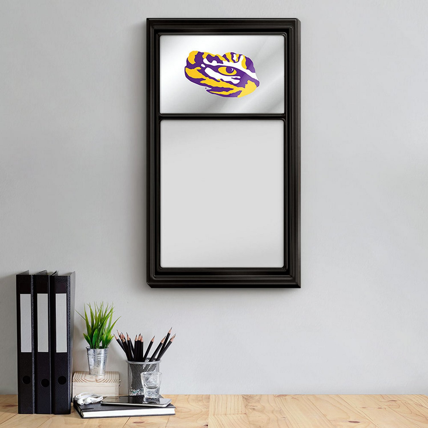 The Fan-Brand Louisiana State University Tiger Eye Mirrored Chalk Note Board - view number 3