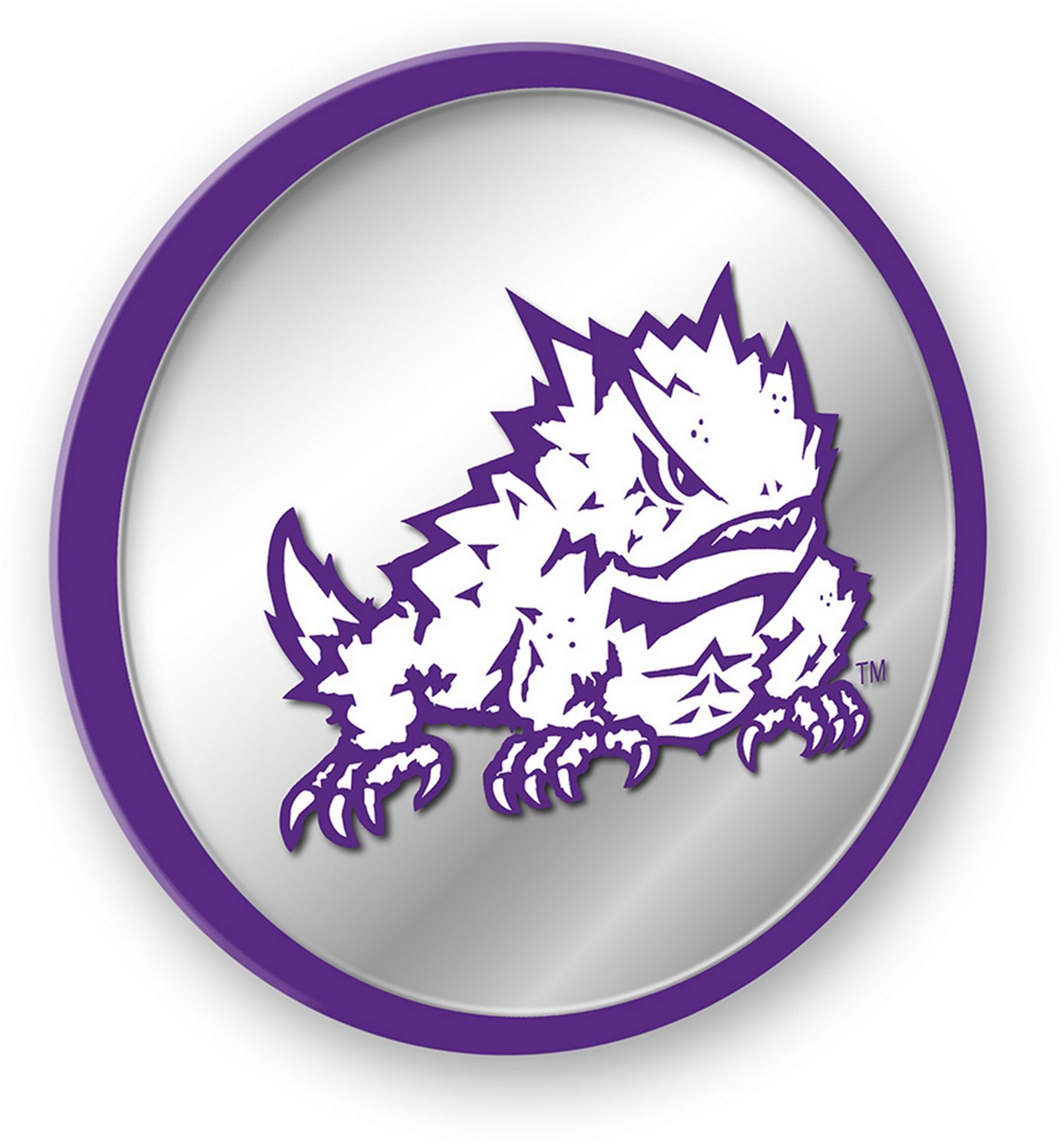 The Fan-Brand Texas Christian University Mascot Modern Disc Mirrored Wall Sign - view number 2