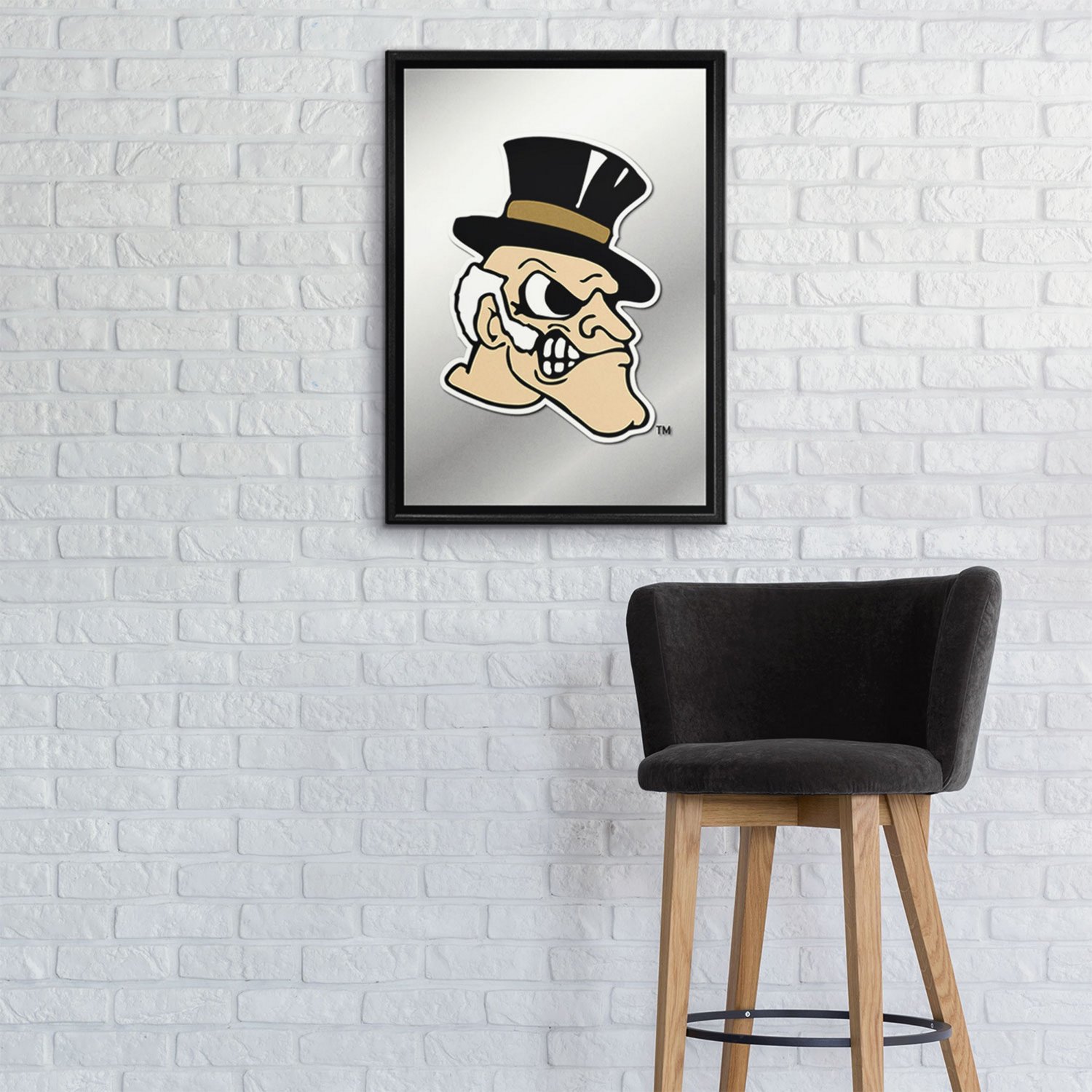 The Fan-Brand Wake Forest University Mascot Framed Mirrored Wall Sign - view number 3