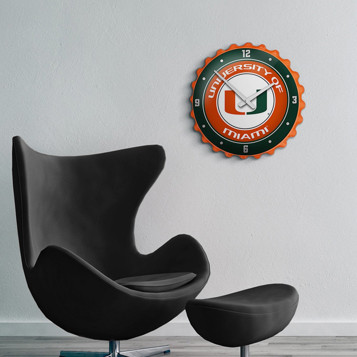 The Fan-Brand University of Miami Bottle Cap Clock - view number 3