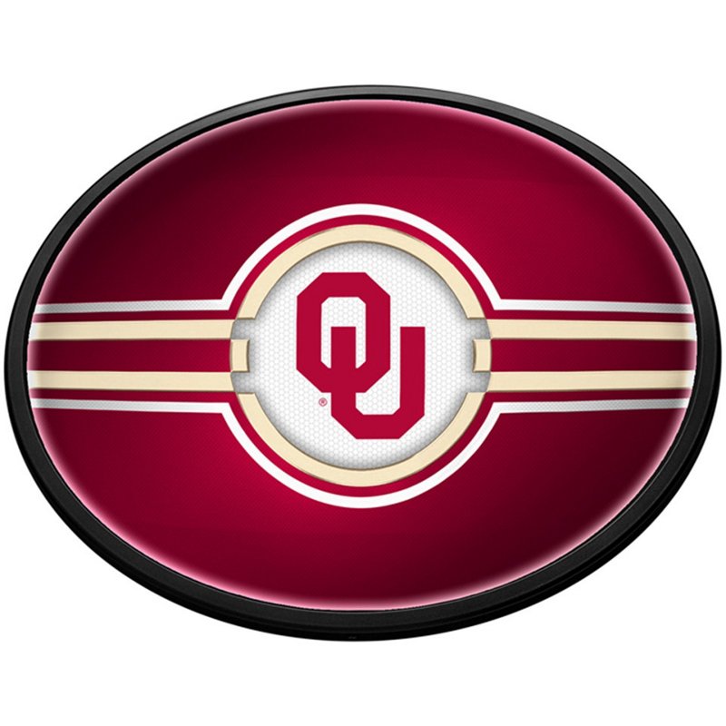 The Fan-Brand University of Oklahoma Oval Slimline Lighted Wall Sign - NCAA Novelty at Academy Sports