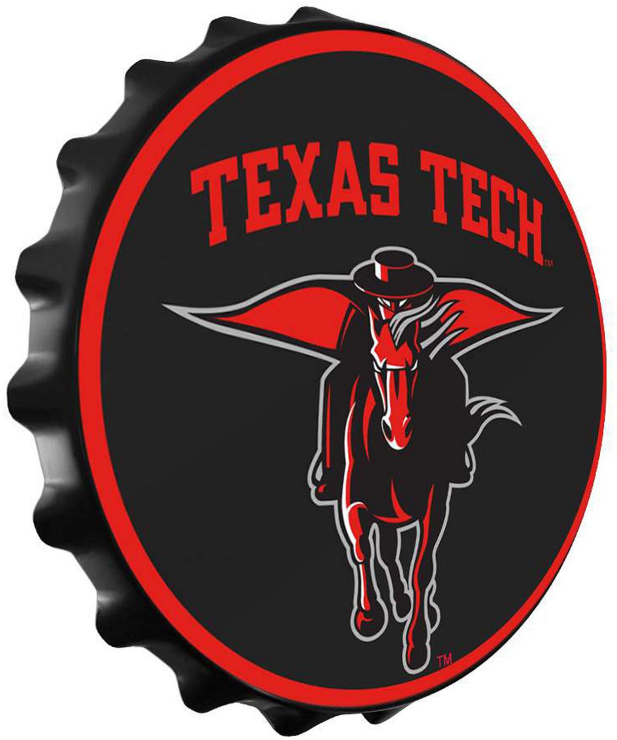 The Fan-Brand Texas Tech University Masked Rider Bottle Cap Wall Sign - view number 2