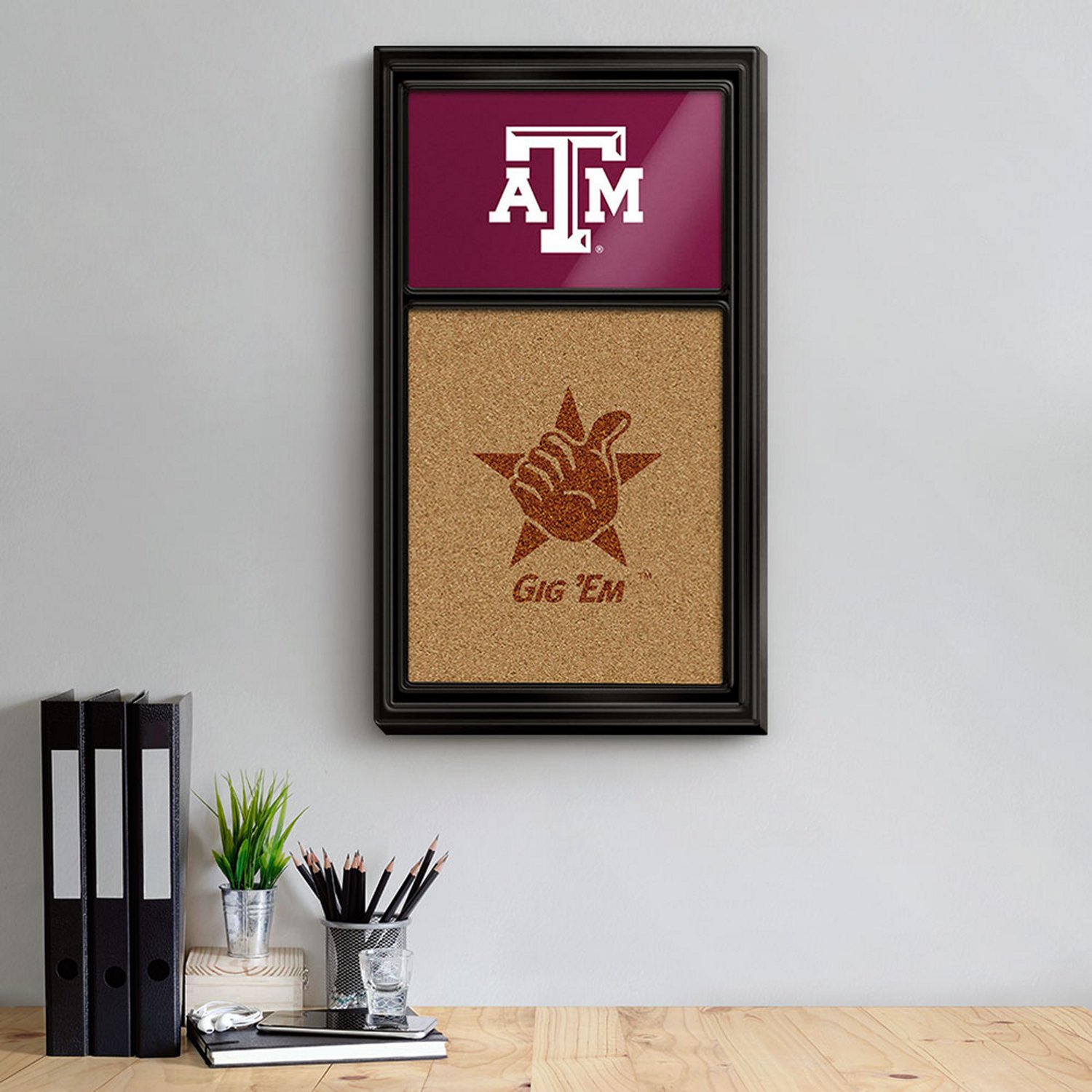 The Fan-Brand Texas A&M University Dual Logo Cork Note Board - view number 3