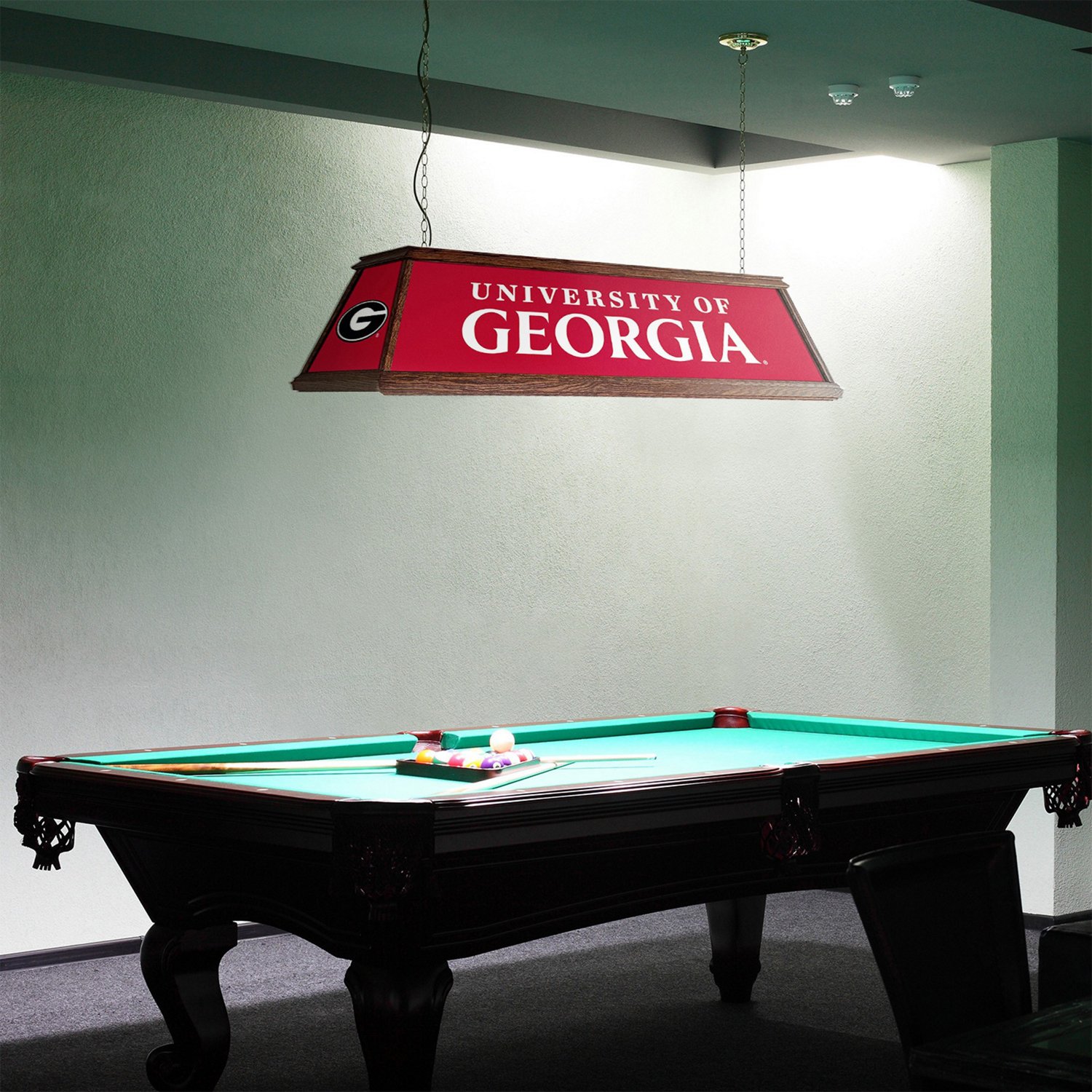 The Fan-Brand University of Georgia Premium Wood Pool Table Light - view number 3