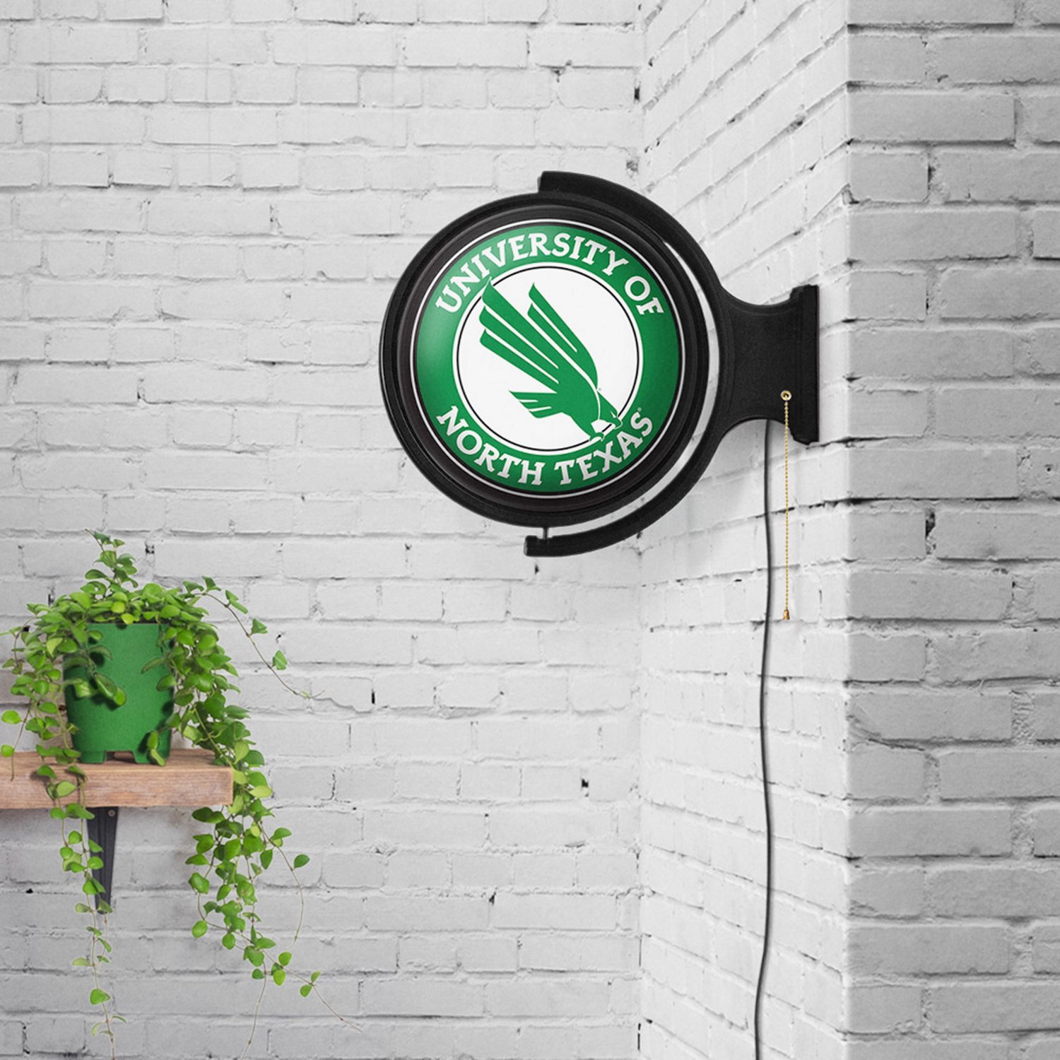 The Fan-Brand University of North Texas Original Round Rotating Lighted Sign  - view number 4