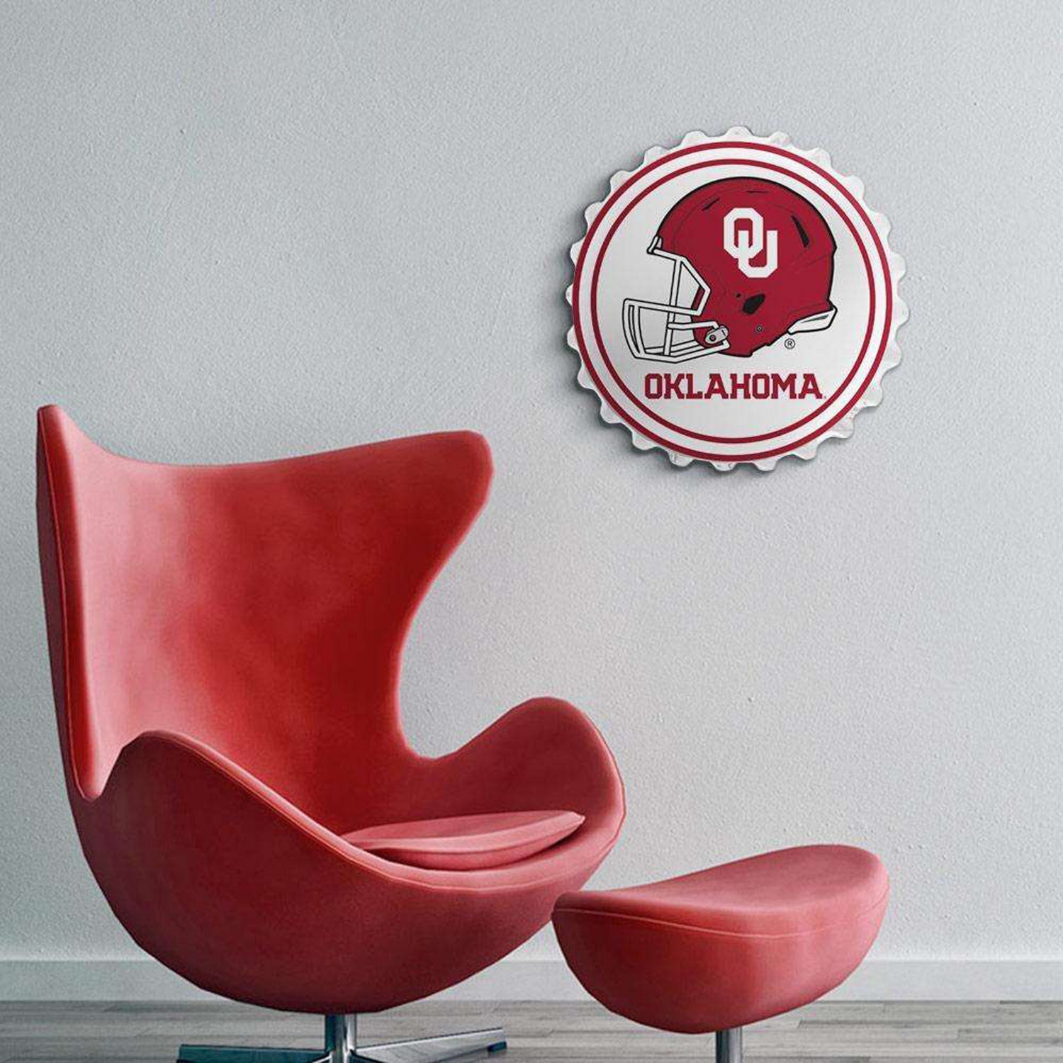 The Fan-Brand University of Oklahoma Bottle Cap Wall Sign - view number 3