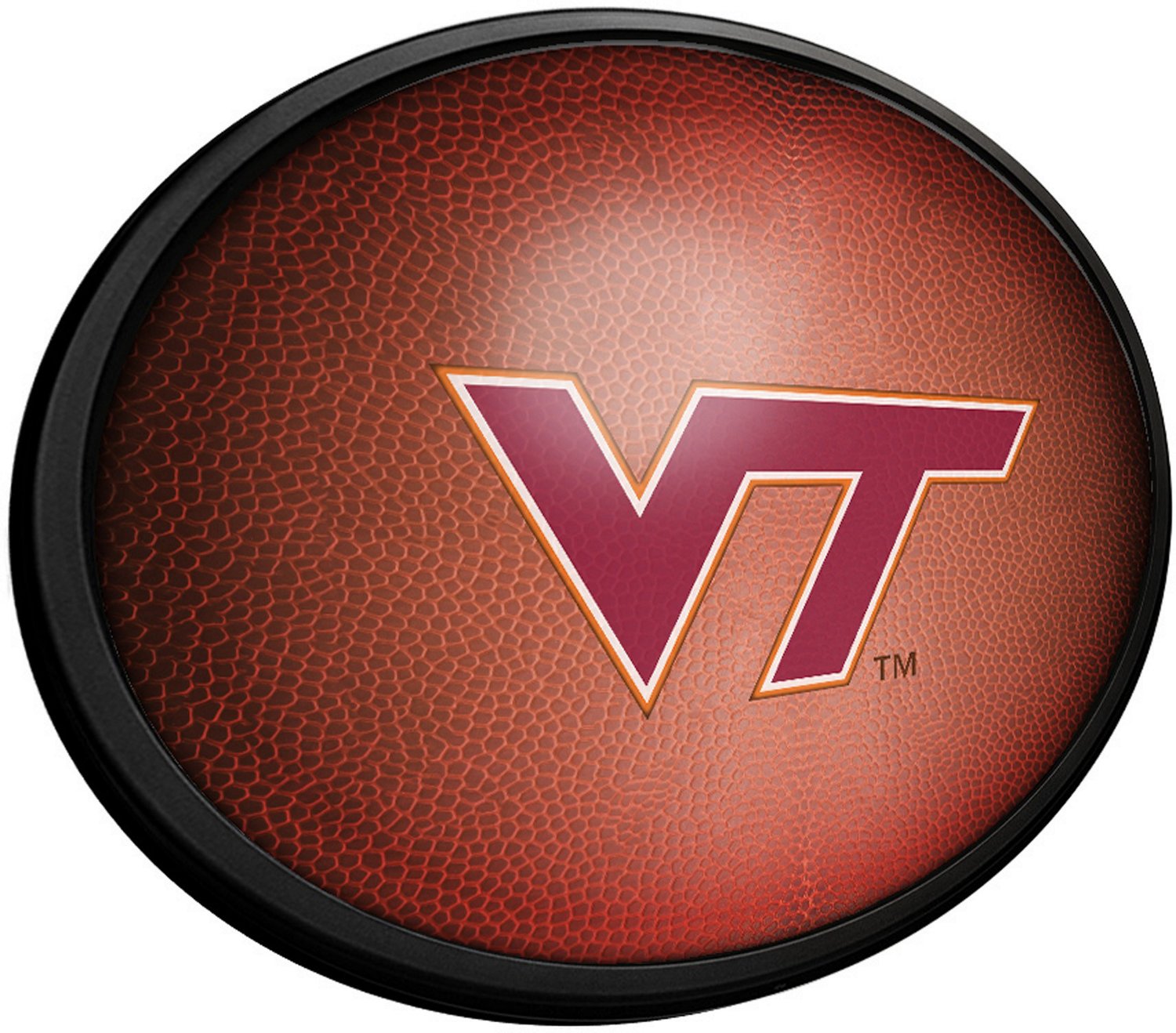 The Fan-Brand Virginia Tech Pigskin Oval Slimline Lighted Wall Sign - view number 2