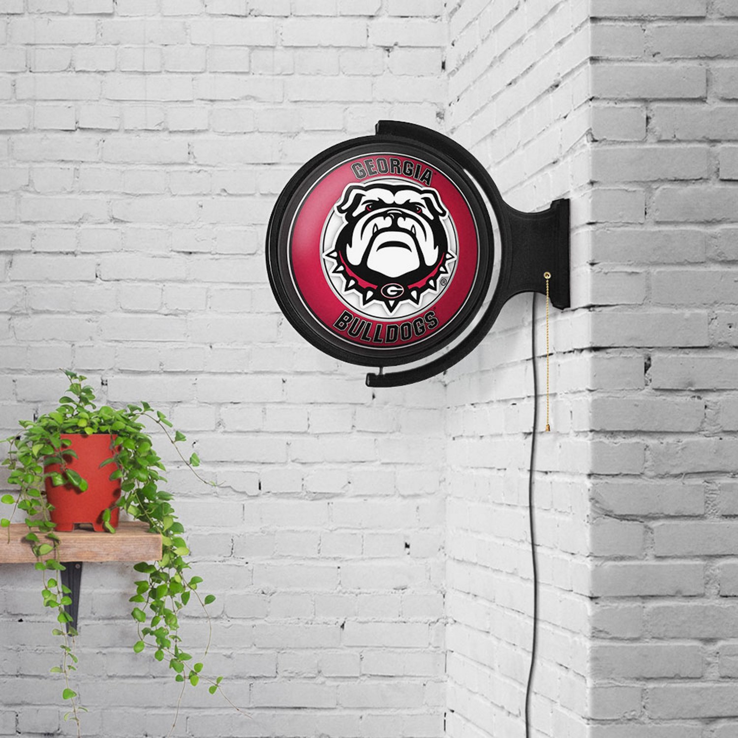 The Fan-Brand University of Georgia UGA Round Rotating Lighted Sign                                                              - view number 4