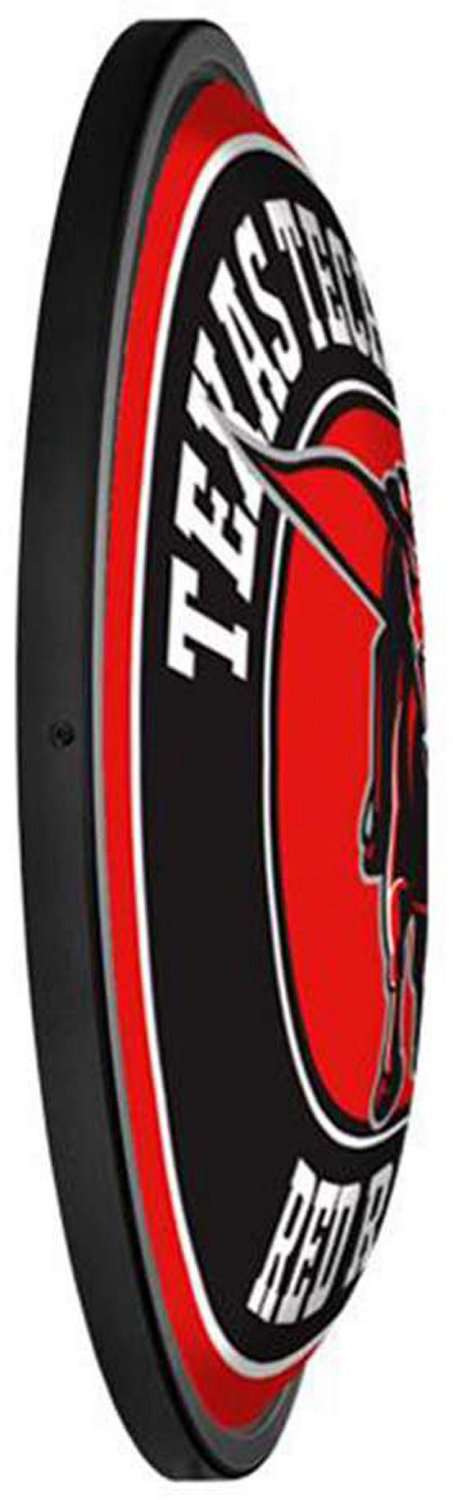 The Fan-Brand Texas Tech University Masked Rider Round Slimline Lighted Wall Sign - view number 3