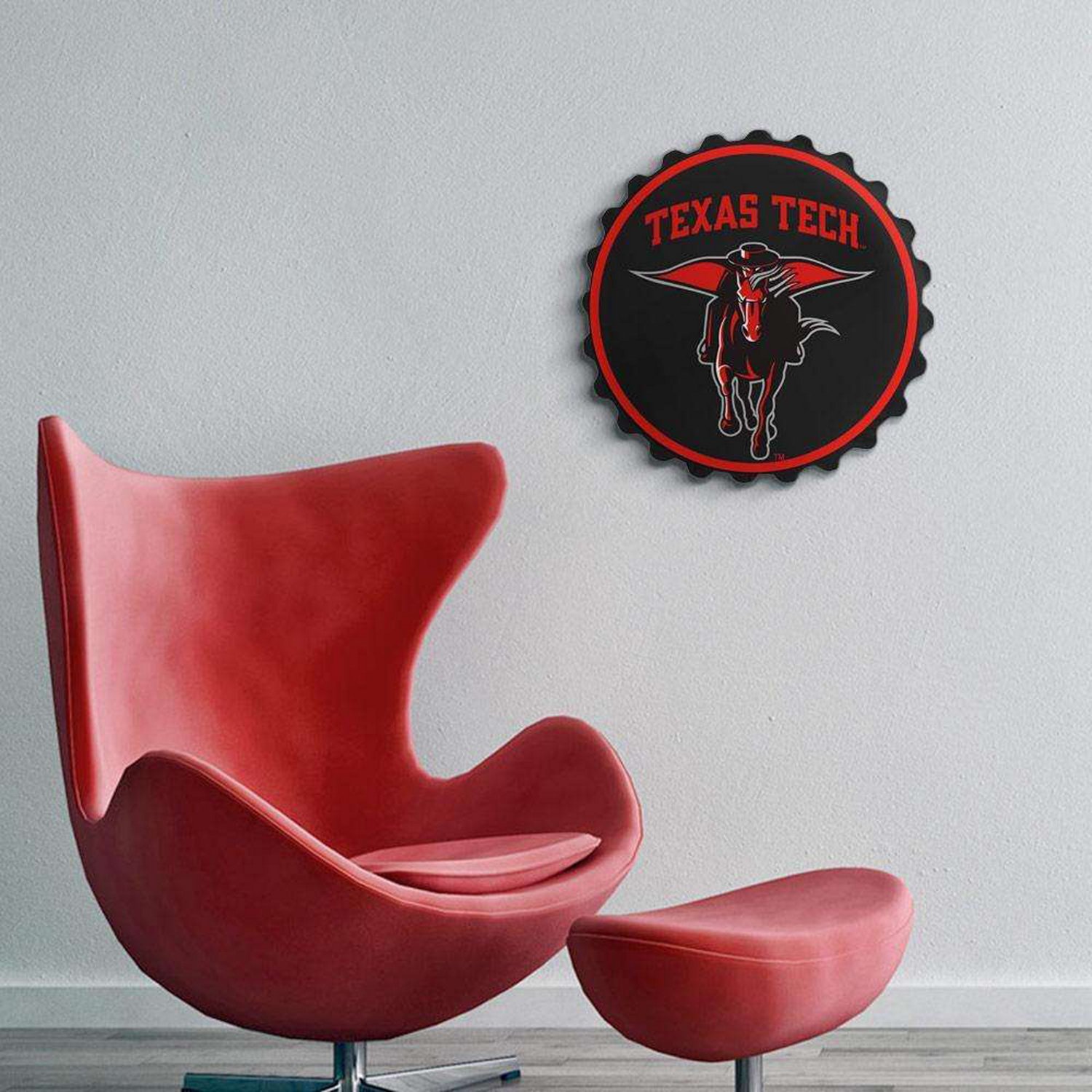 The Fan-Brand Texas Tech University Masked Rider Bottle Cap Wall Sign - view number 3
