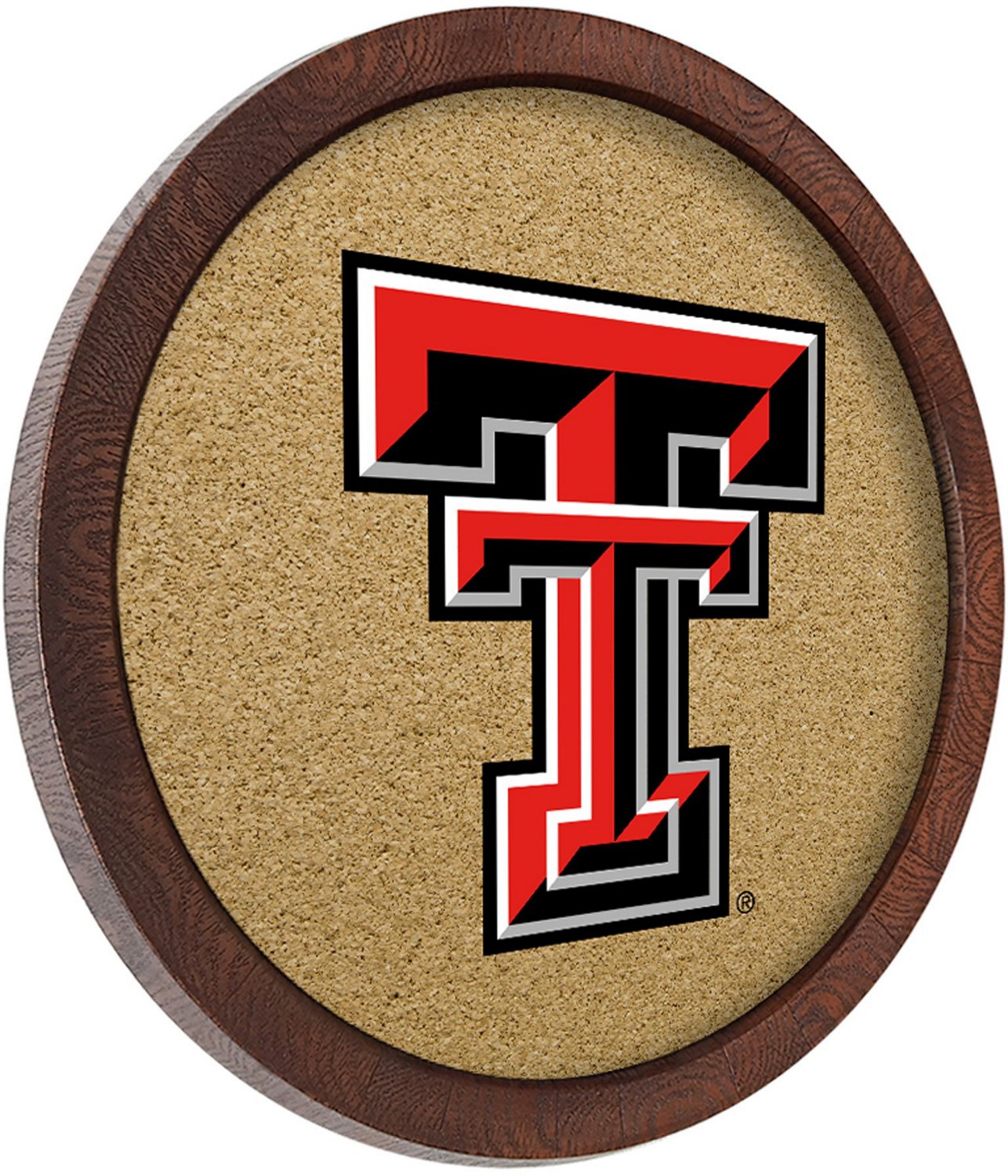 The Fan-Brand Texas Tech University Logo “Faux” Barrel Framed Cork Board - view number 2
