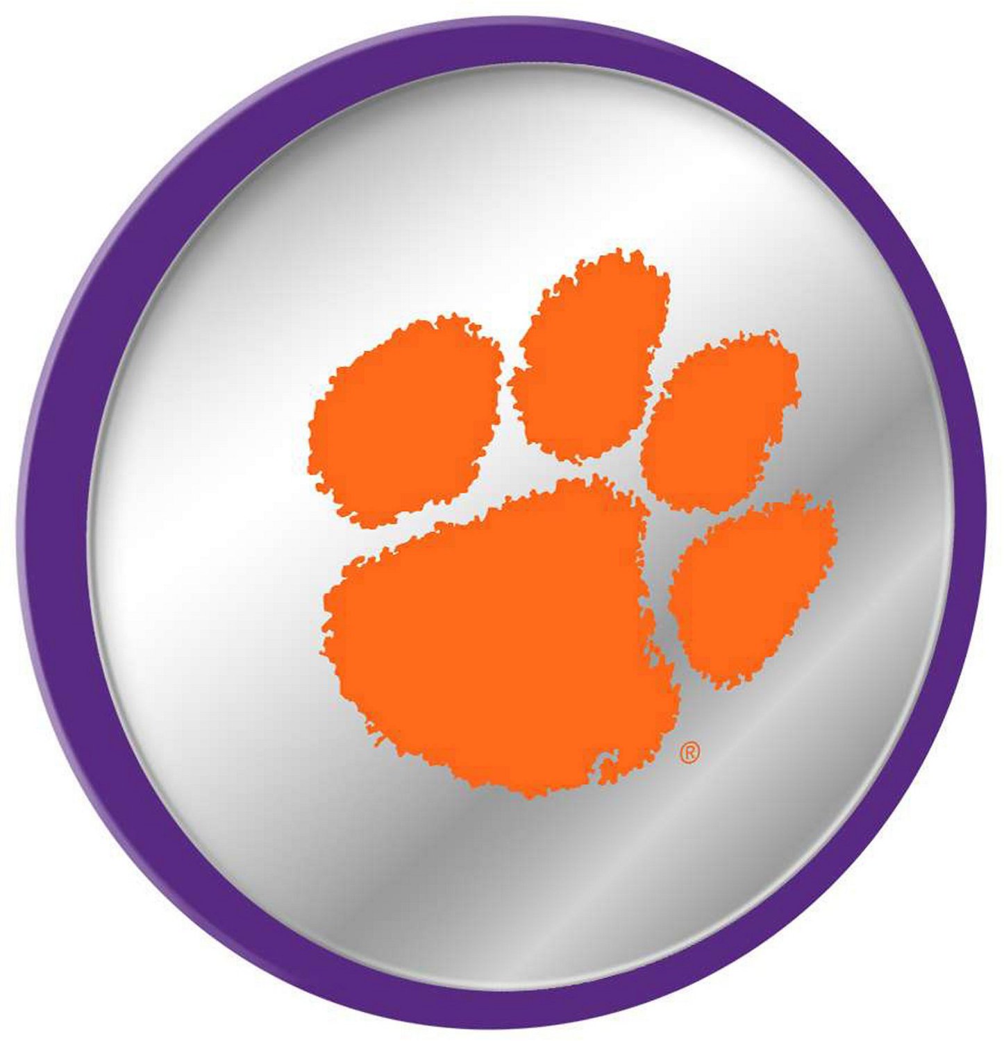 The Fan-Brand Clemson University Paw Print Modern Mirrored Disc Sign                                                             - view number 2