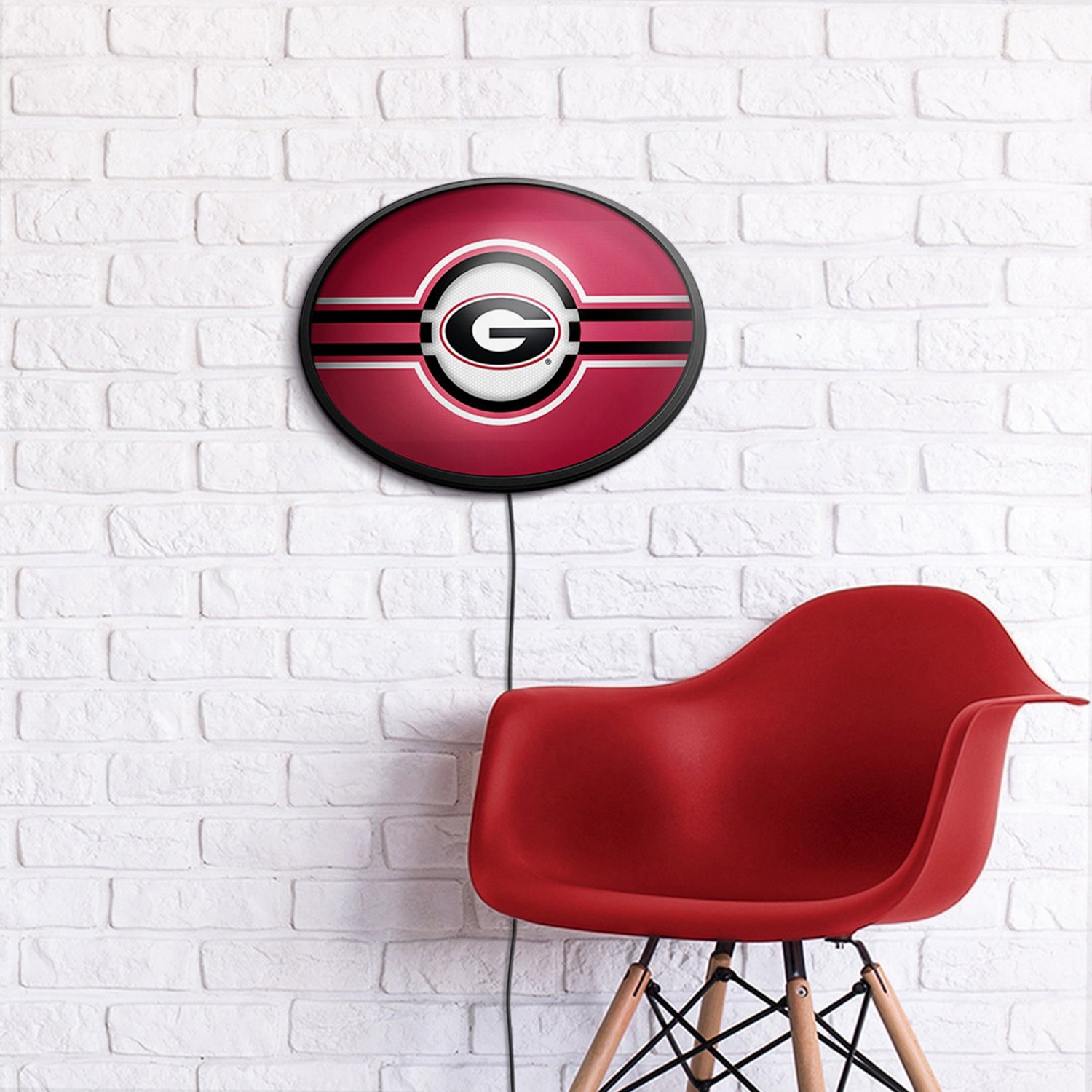 The Fan-Brand University of Georgia Oval Slimline Lighted Sign - view number 4