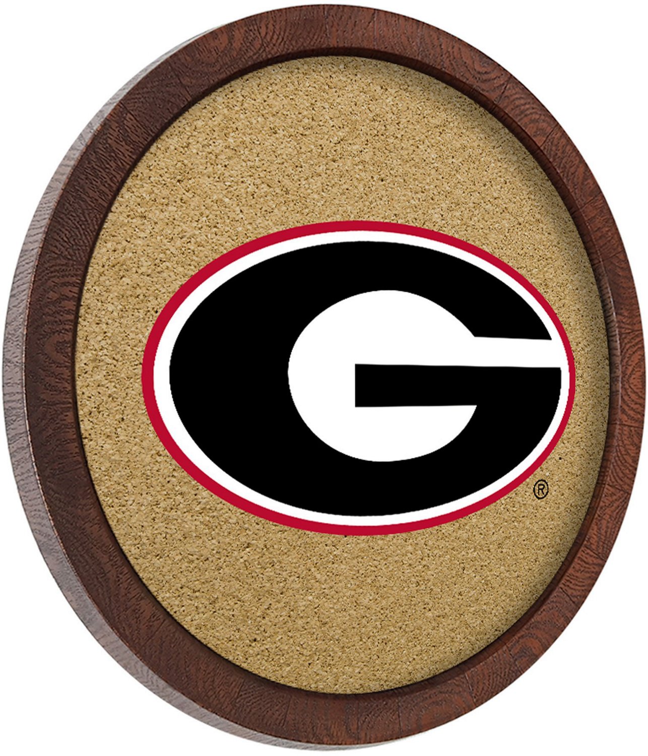The Fan-Brand University of Georgia “Faux” Barrel Framed Cork Board - view number 2