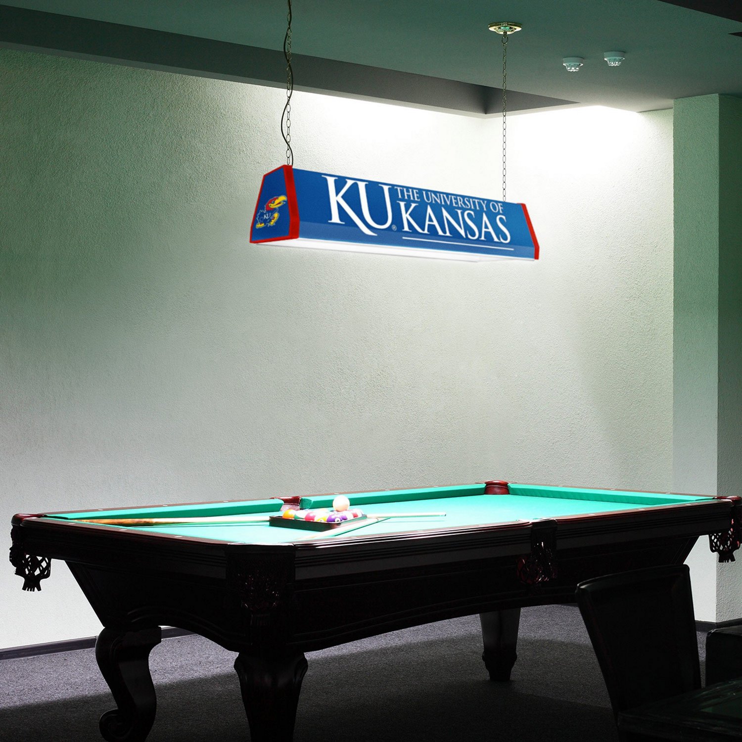 The Fan-Brand University of Kansas Standard Pool Table Light - view number 4