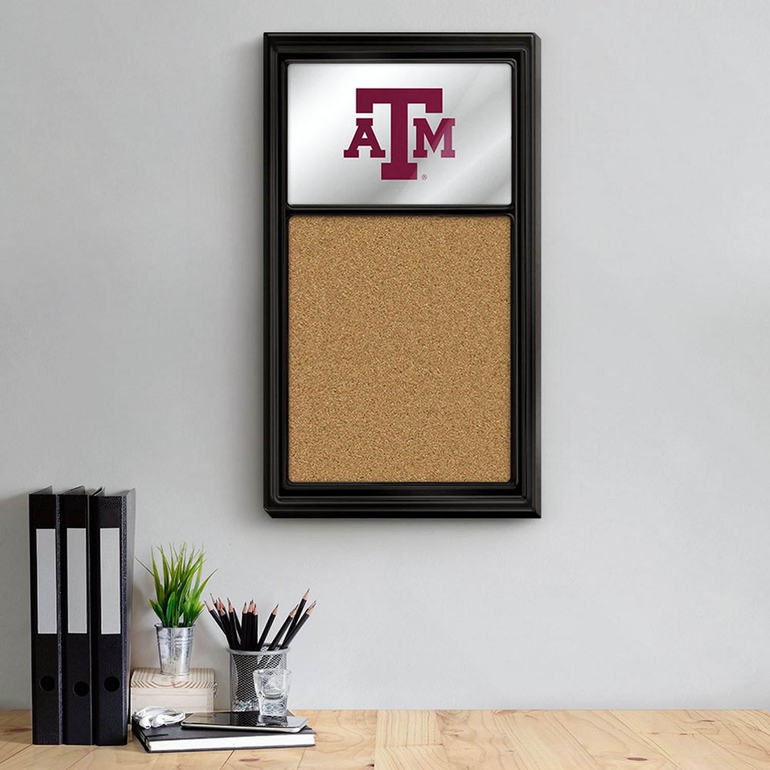 The Fan-Brand Texas A&M University Mirrored Cork Note Board - view number 3