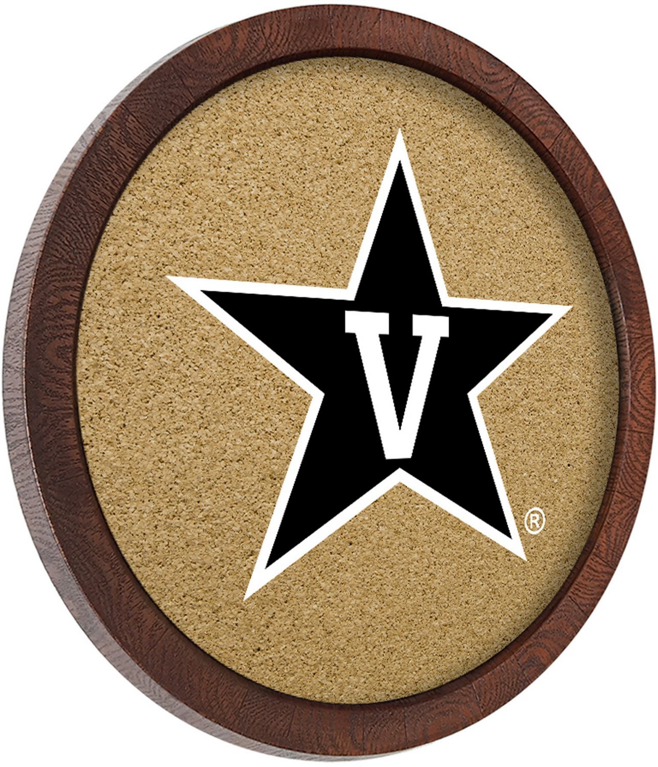 The Fan-Brand Vanderbilt University “Faux” Barrel Framed Cork Board - view number 2