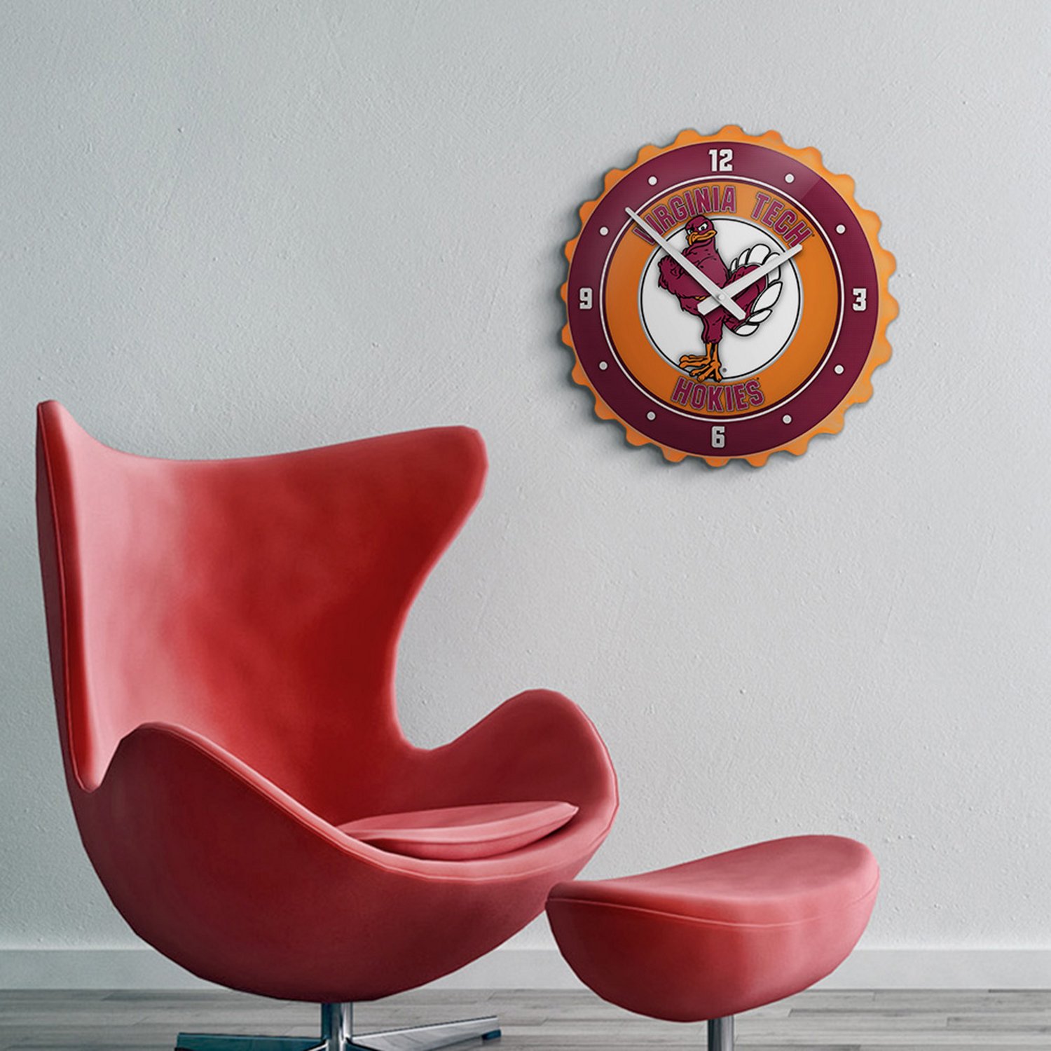 The Fan-Brand Virginia Tech Mascot Bottle Cap Clock - view number 3