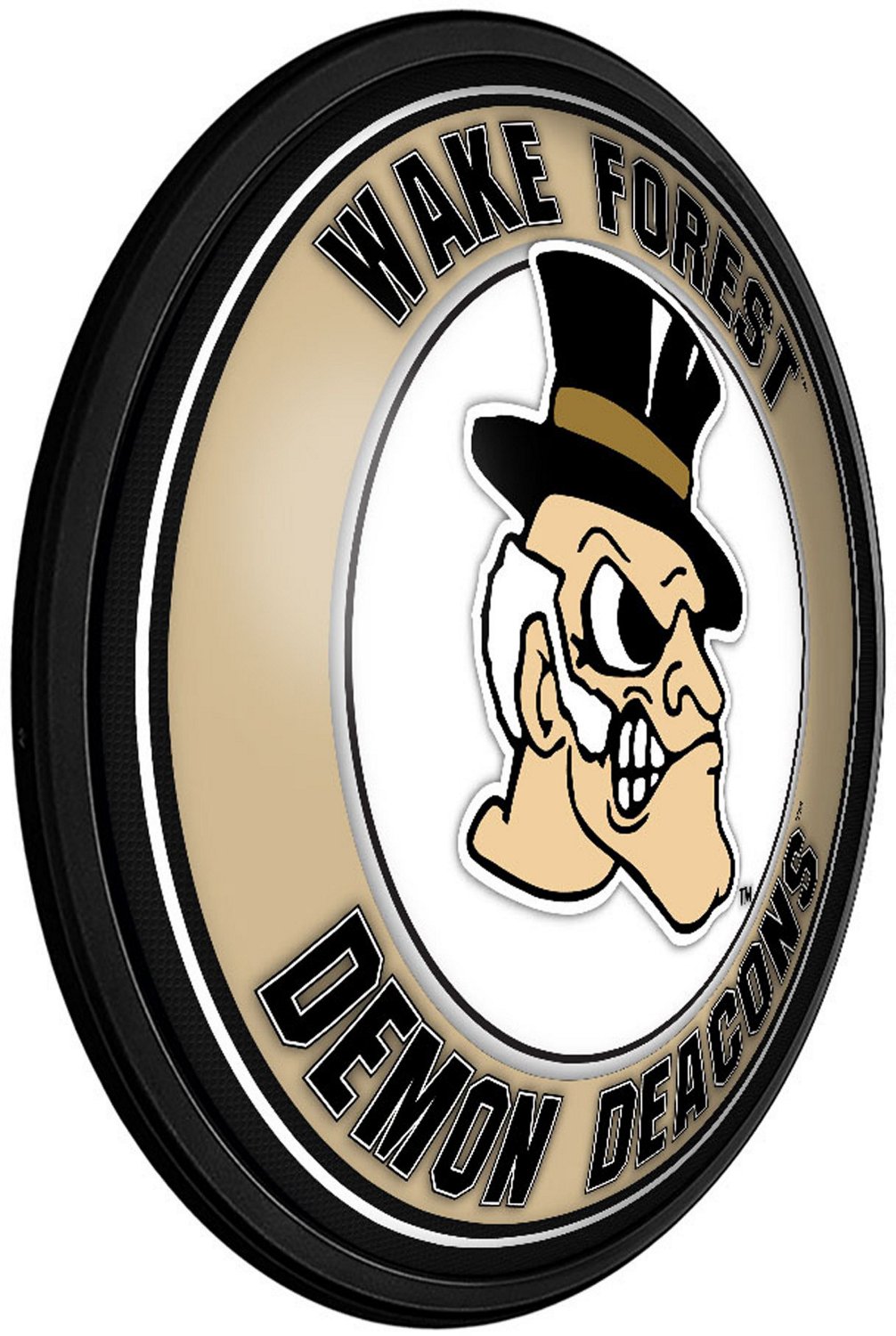 The Fan-Brand Wake Forest University Mascot Round Slimline Lighted Wall Sign - view number 2
