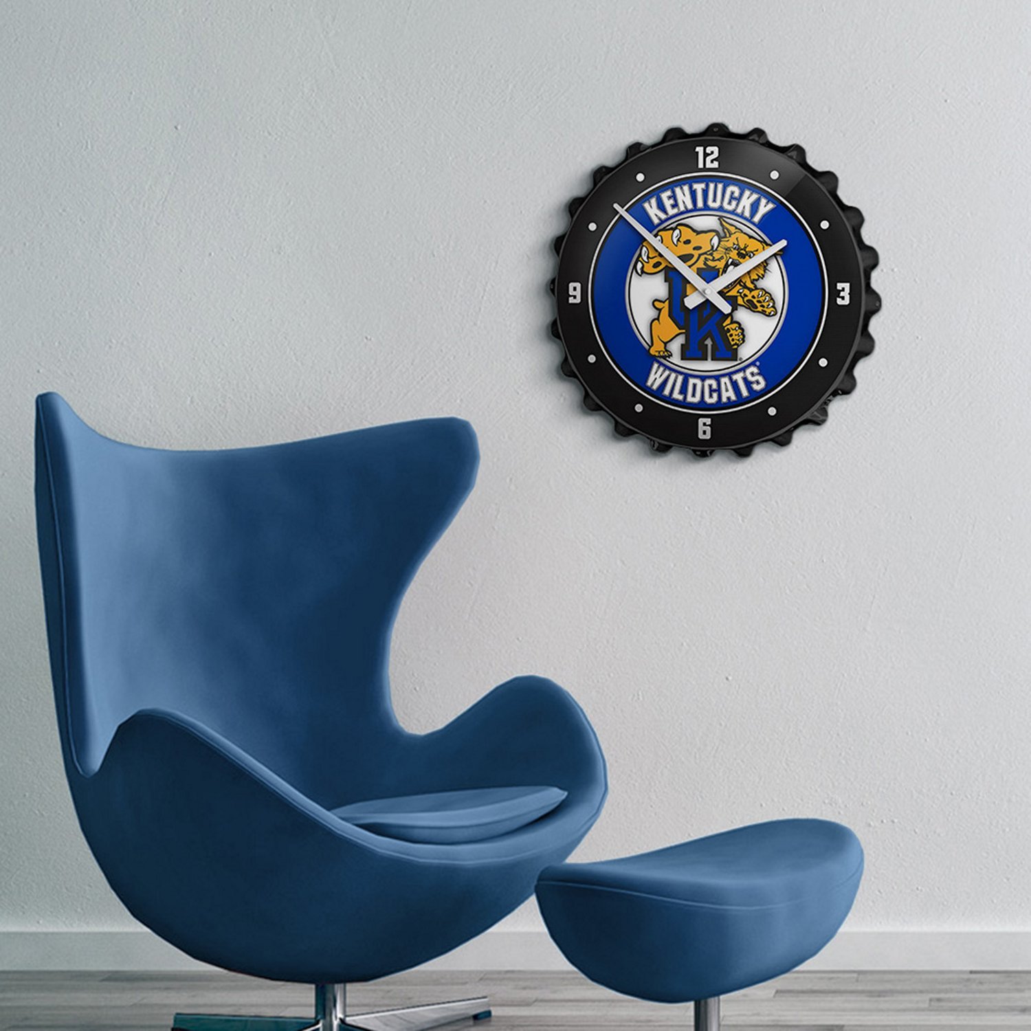 The Fan-Brand University of Kentucky Mascot Bottle Cap Clock - view number 3