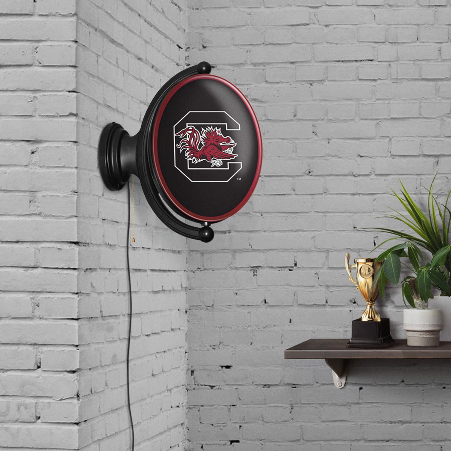 The Fan-Brand University of South Carolina Original Oval Rotating Lighted Sign  - view number 4
