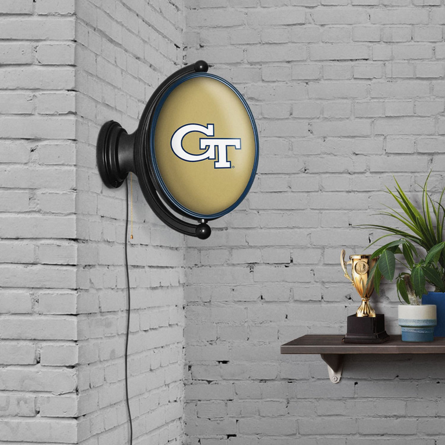 The Fan-Brand Georgia Tech Oval Rotating Lighted Sign - view number 4