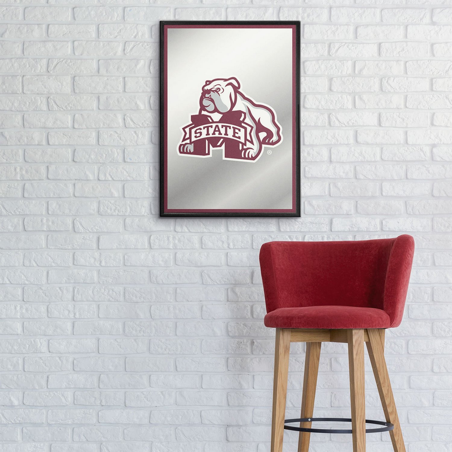 The Fan-Brand Mississippi State University Mascot Framed Mirrored Wall Sign - view number 3