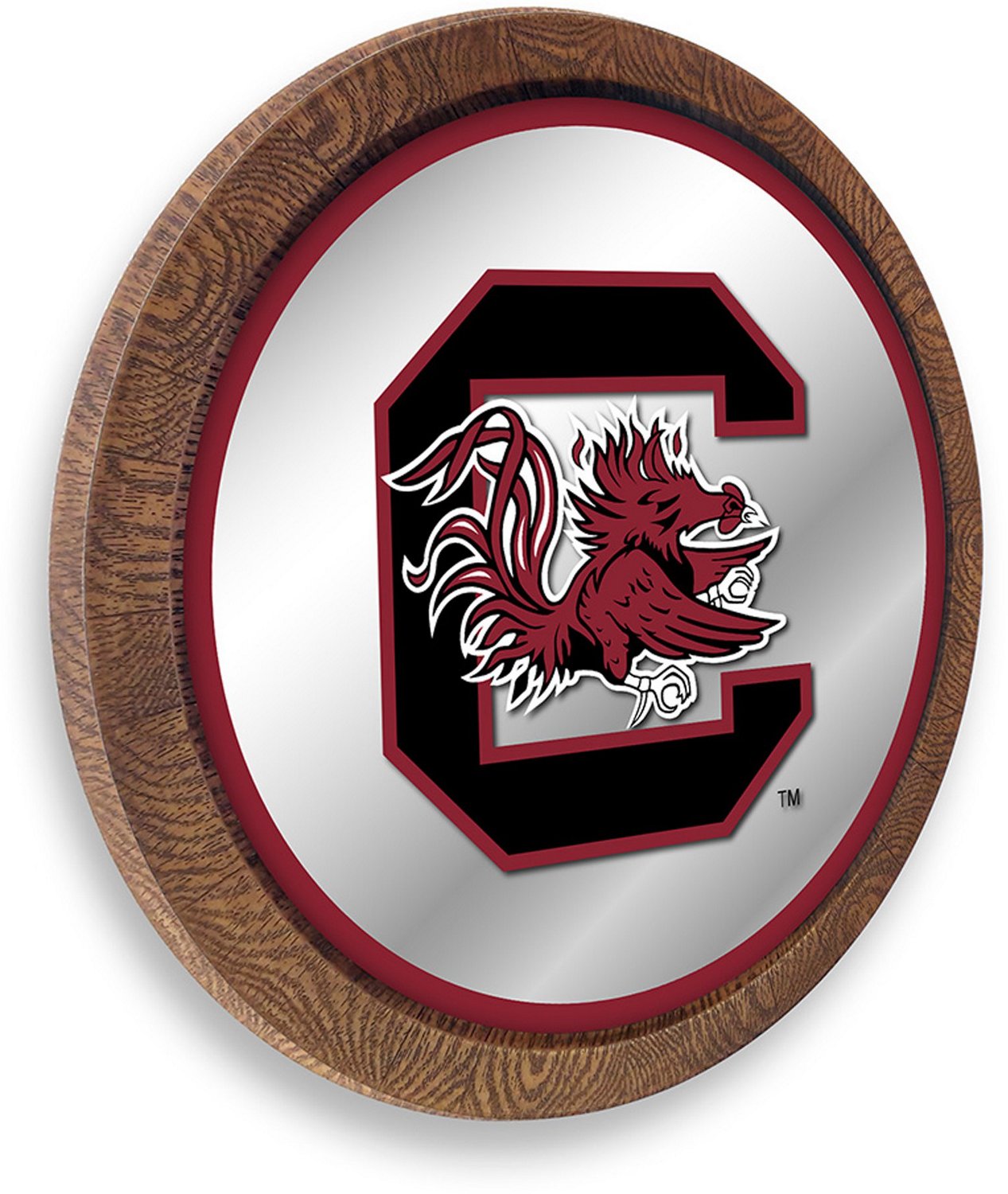 The Fan-Brand University of South Carolina Faux Barrel Top Mirrored Wall Sign - view number 2