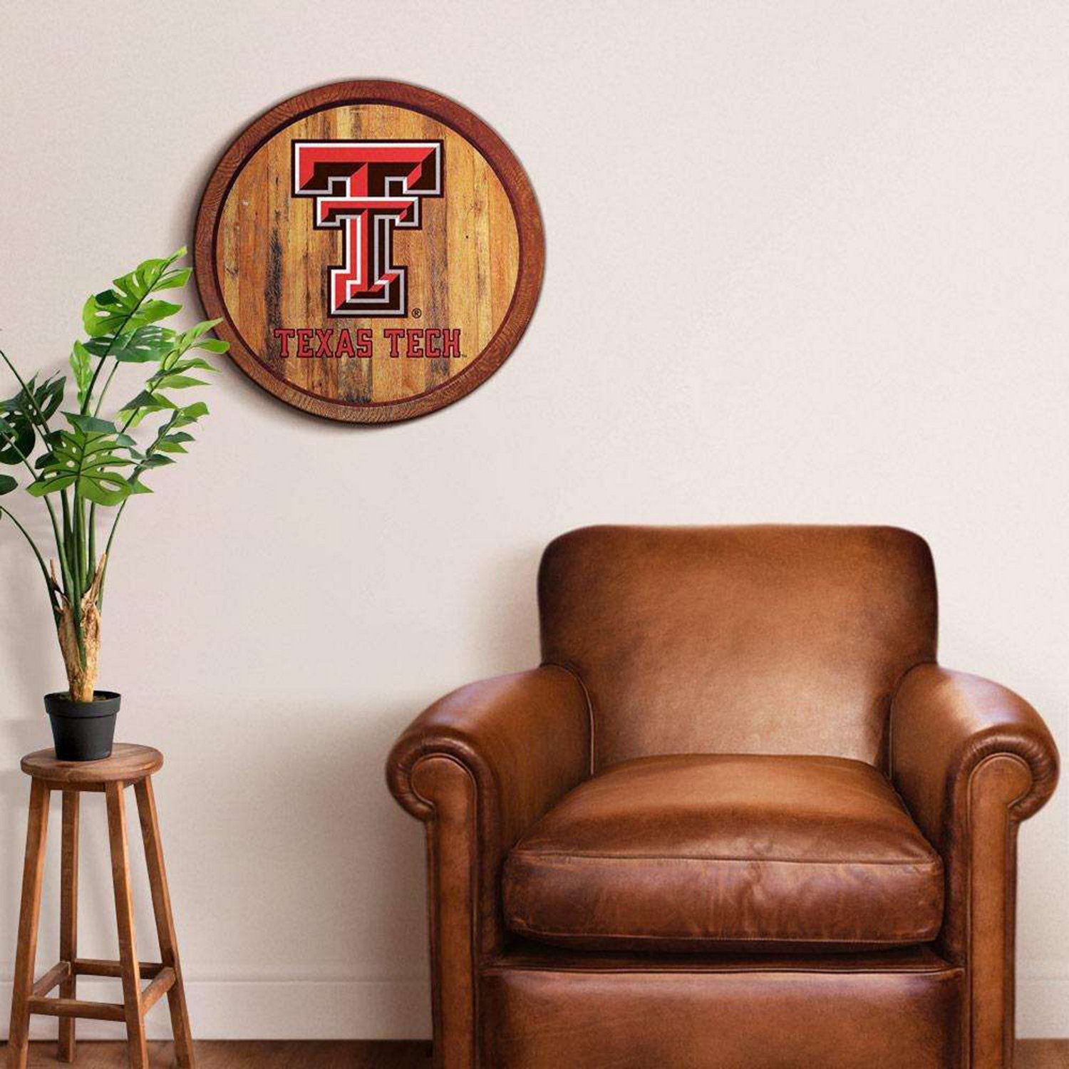 The Fan-Brand Texas Tech University Faux Barrel Top Sign  - view number 3