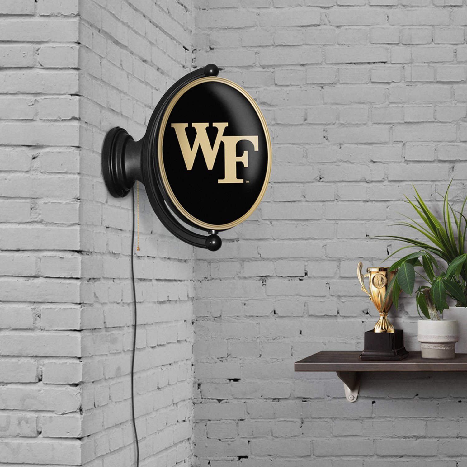 The Fan-Brand Wake Forest University Original Oval Rotating Lighted Sign  - view number 4