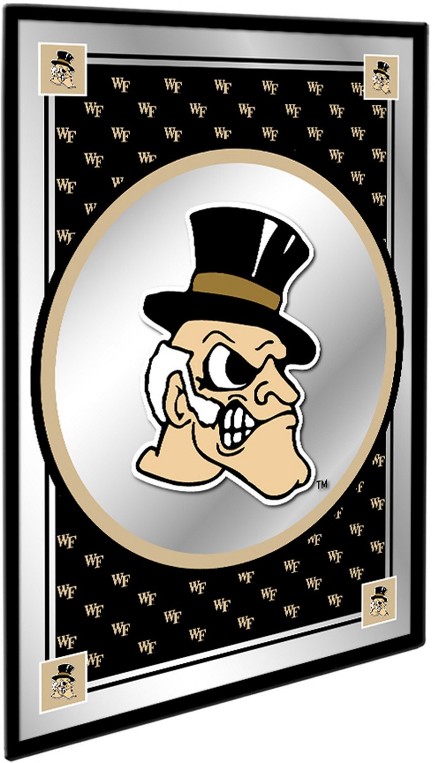 The Fan-Brand Wake Forest University: Team Spirit Mascot Framed Mirrored Wall Sign - view number 2