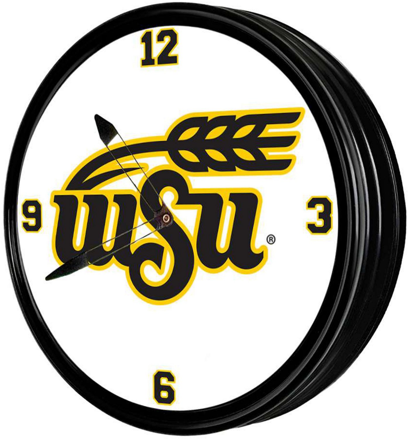 The Fan-Brand Wichita State University WSU Seal Retro Lighted Wall Clock - view number 2