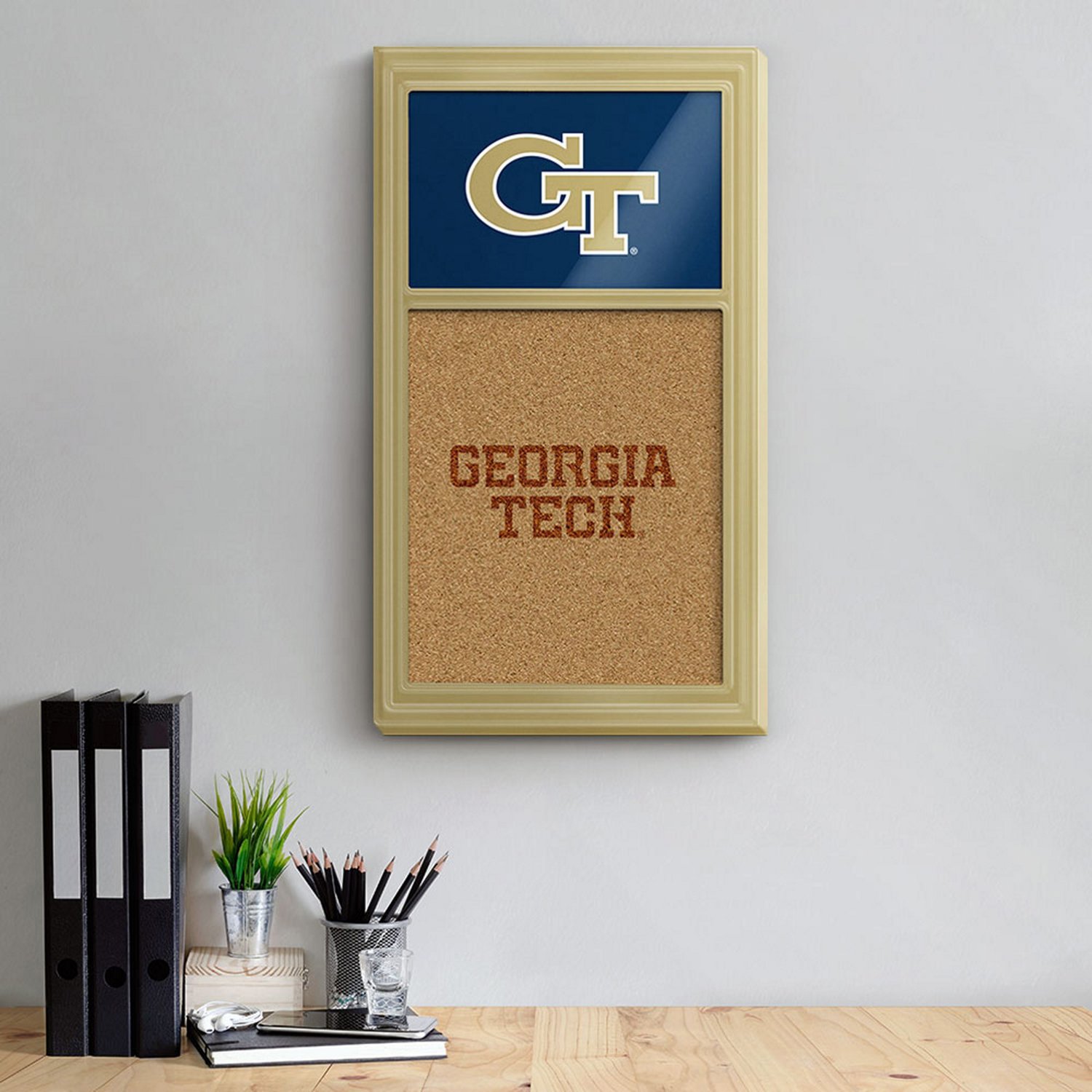 The Fan-Brand Georgia Tech University Dual Logo Cork Note Board - view number 3