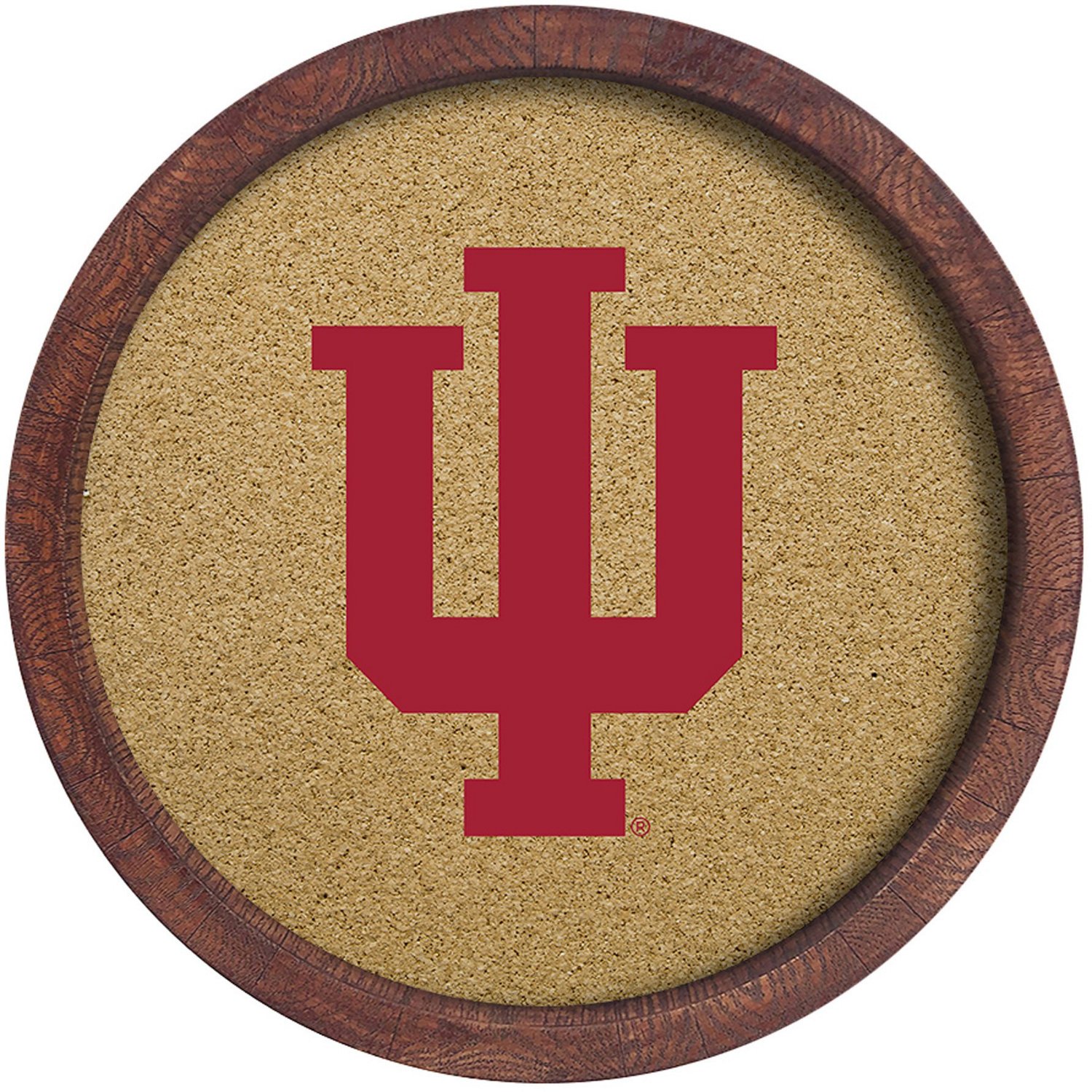 The Fan-Brand Indiana University “Faux” Barrel Framed Cork Board - view number 1