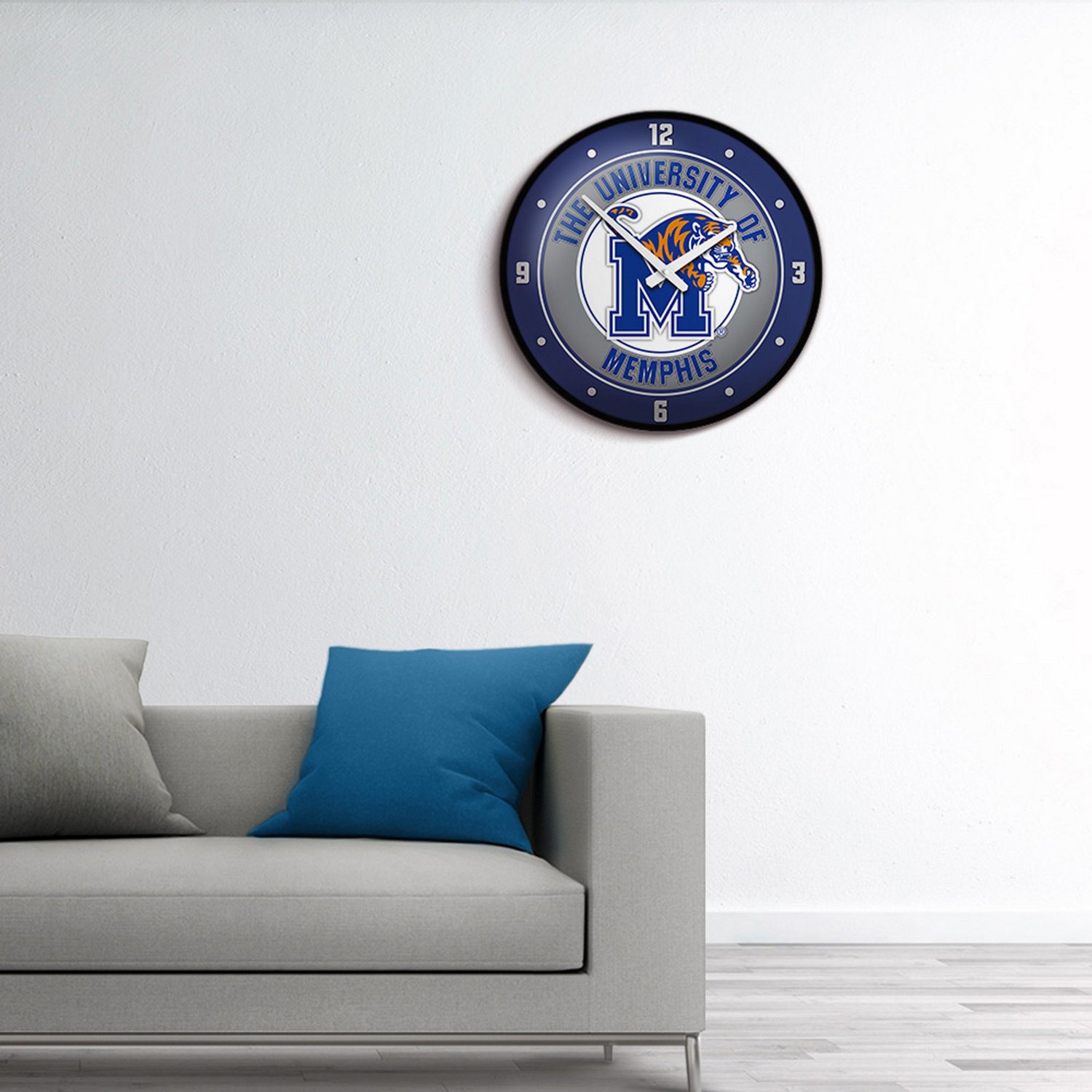 The Fan-Brand University of Memphis Modern Disc Clock - view number 3