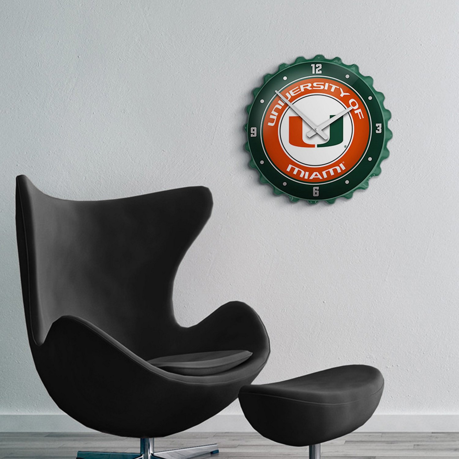 The Fan-Brand University of Miami Bottle Cap Clock - view number 3