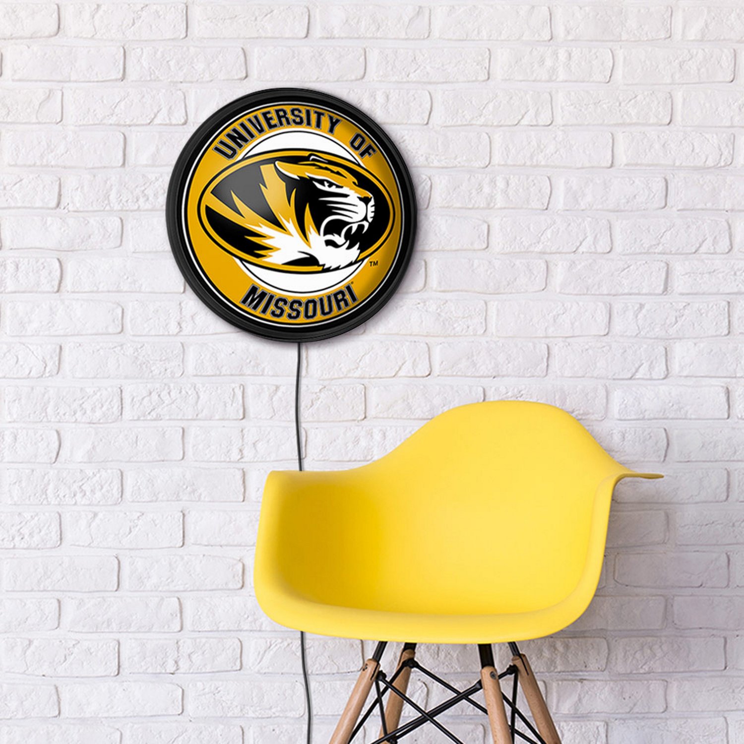 The Fan-Brand University of Missouri Round Slimline Lighted Wall Sign - view number 4