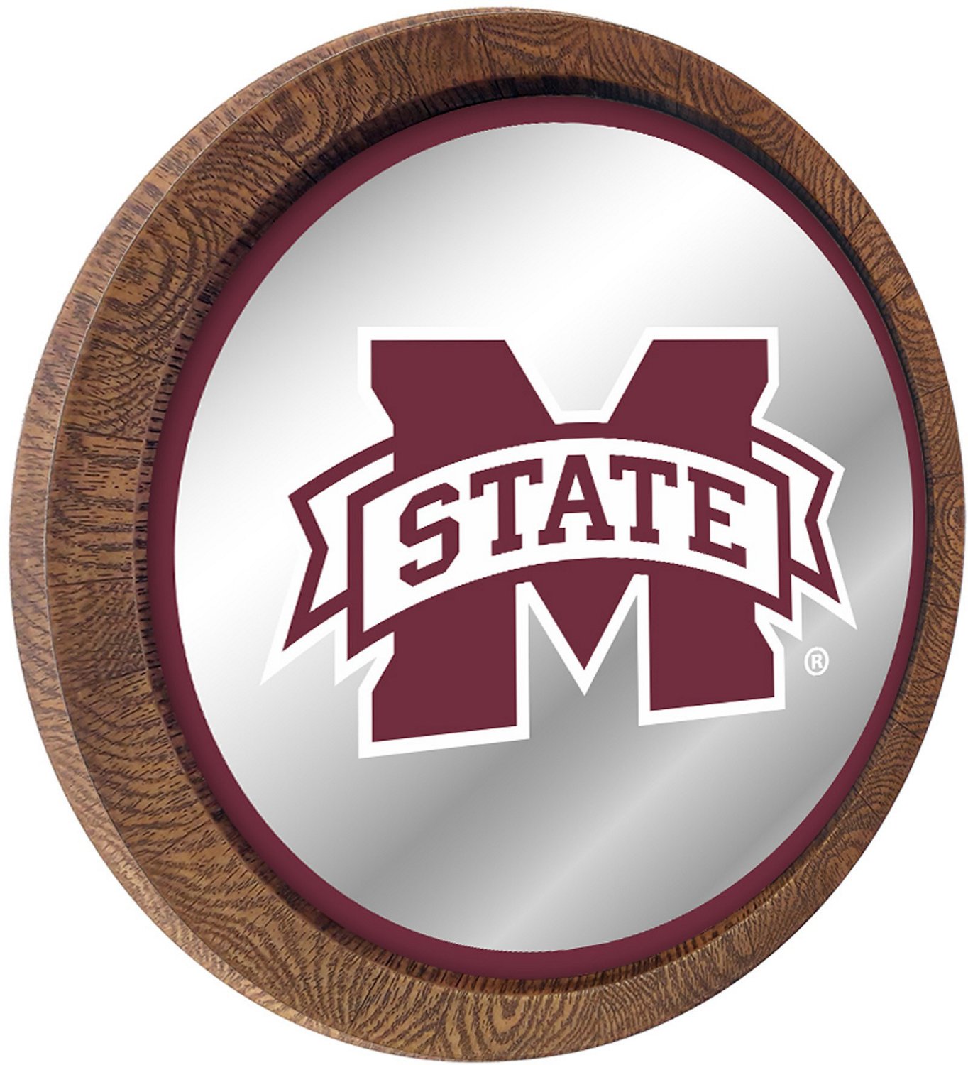 The Fan-Brand Mississippi State University Barrel Top Mirrored Sign - view number 2