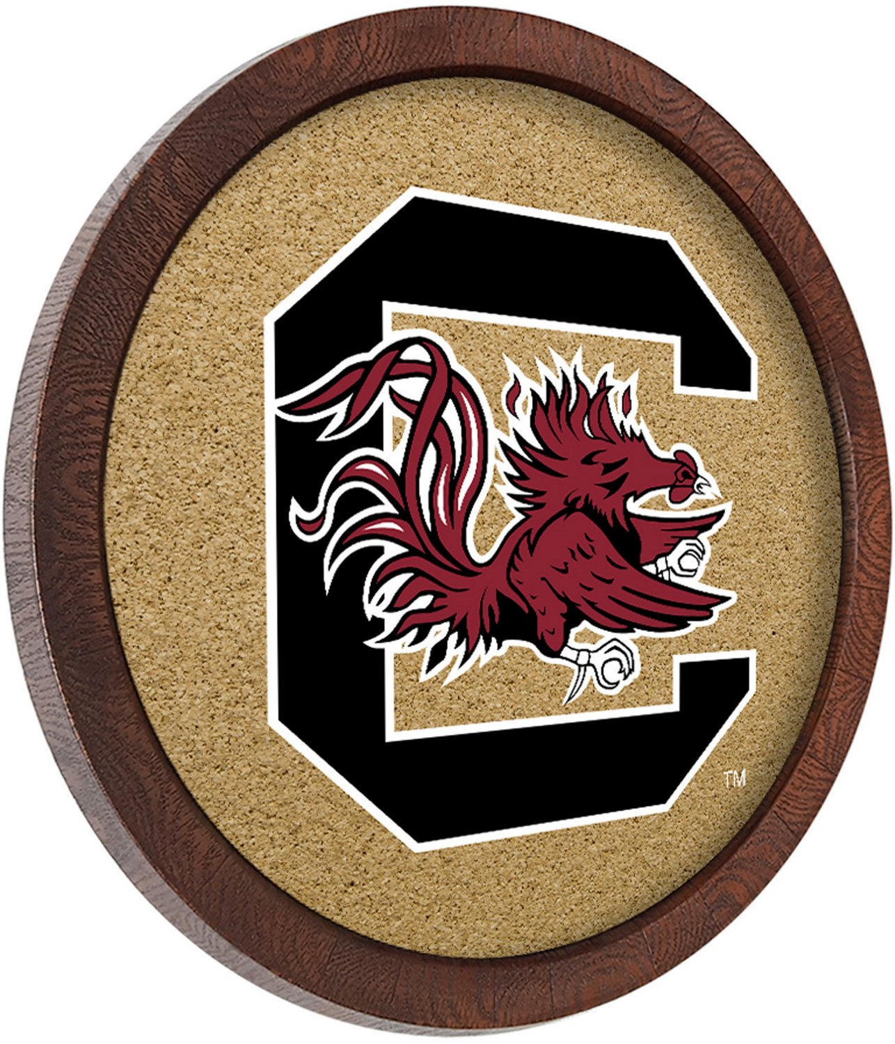 The Fan-Brand University of South Carolina “Faux” Barrel Framed Cork Board - view number 2