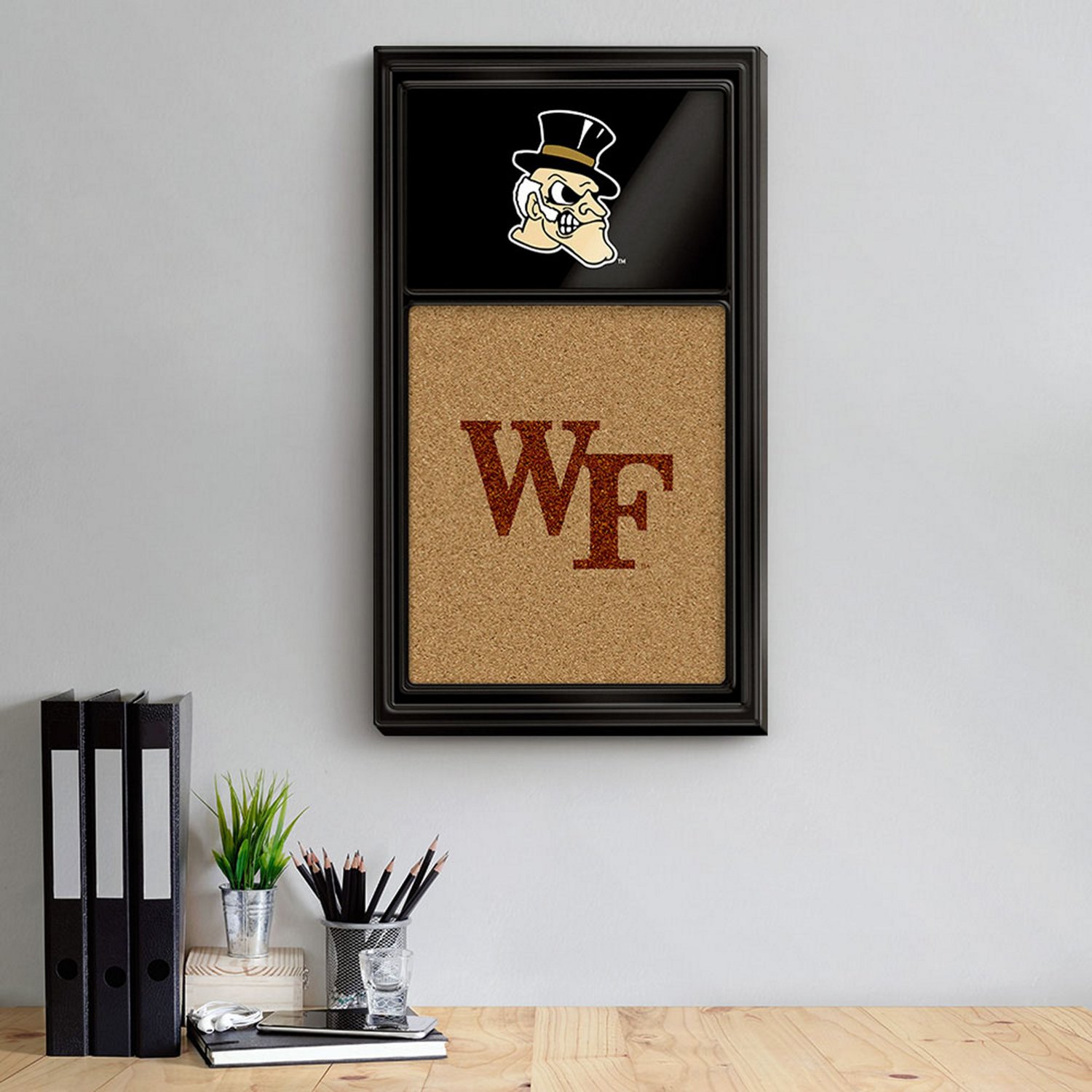 The Fan-Brand Wake Forest University Mascot Dual Logo Cork Note Board - view number 3