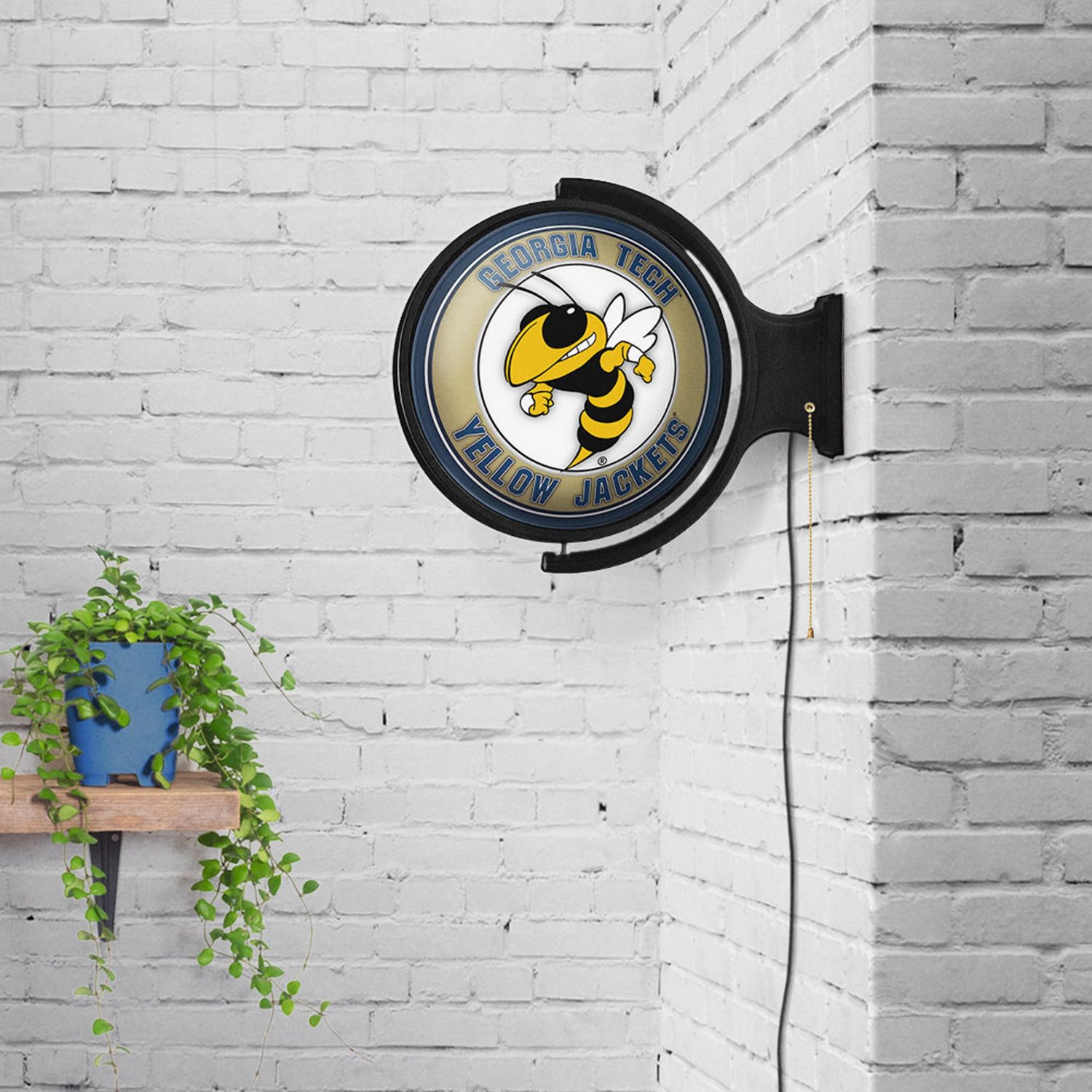 The Fan-Brand Georgia Tech Mascot Round Rotating Lighted Sign  - view number 4