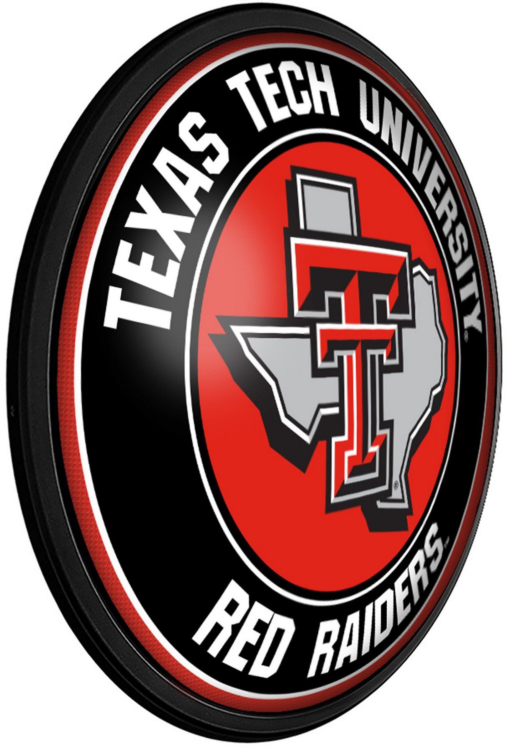 The Fan-Brand Texas Tech University Texas Round Slimline Lighted Wall Sign - view number 2