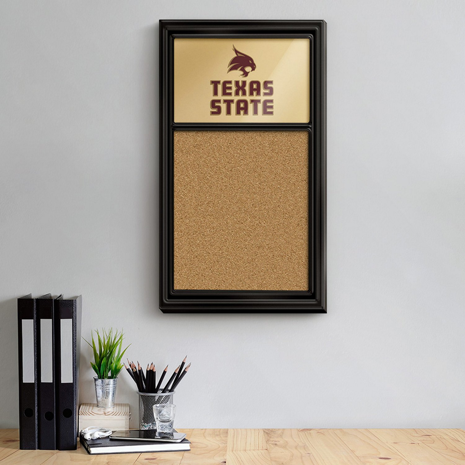 The Fan-Brand Texas State University Cork Note Board - view number 3