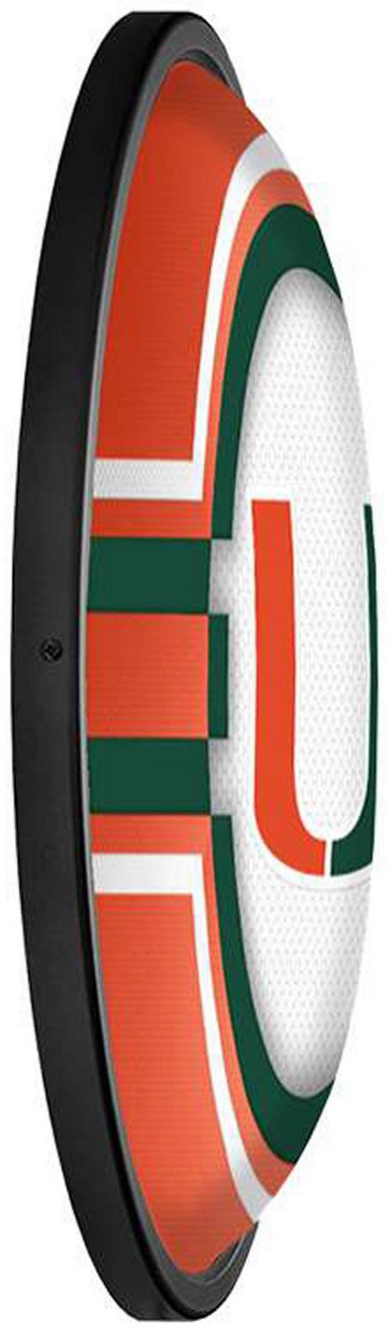 The Fan-Brand University of Miami Orange Oval Slimline Lighted Wall Sign - view number 3