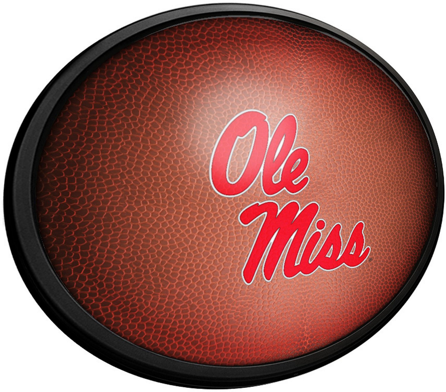 The Fan-Brand University of Mississippi Pigskin Oval Slimline Lighted Sign - view number 2